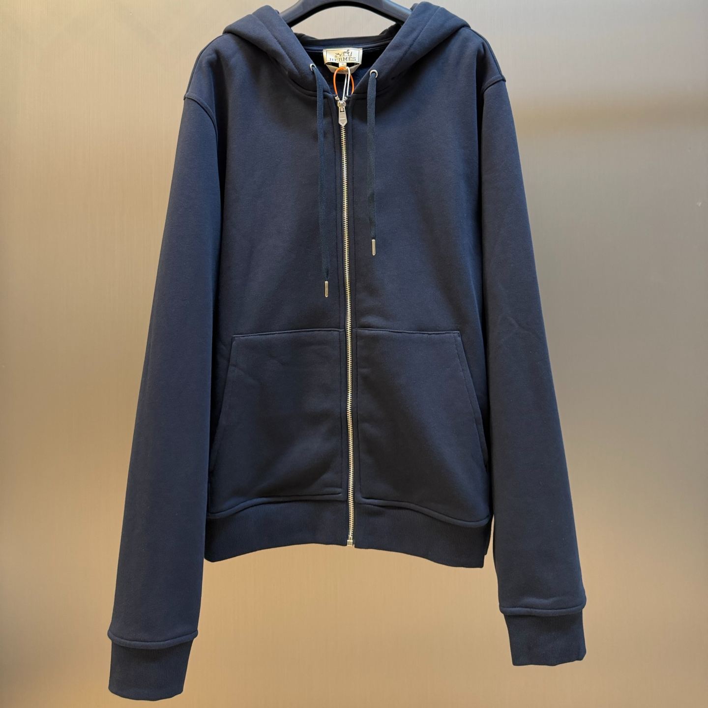 Hermès Navy Hoodie with Back Print（H567765HA01ME）