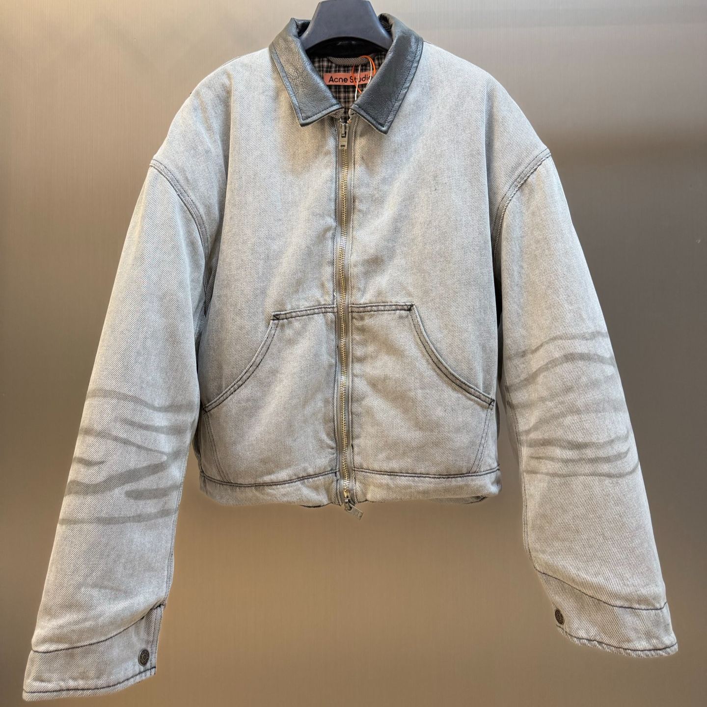 Acne Studios Denim Bomber Jacket (B90882）