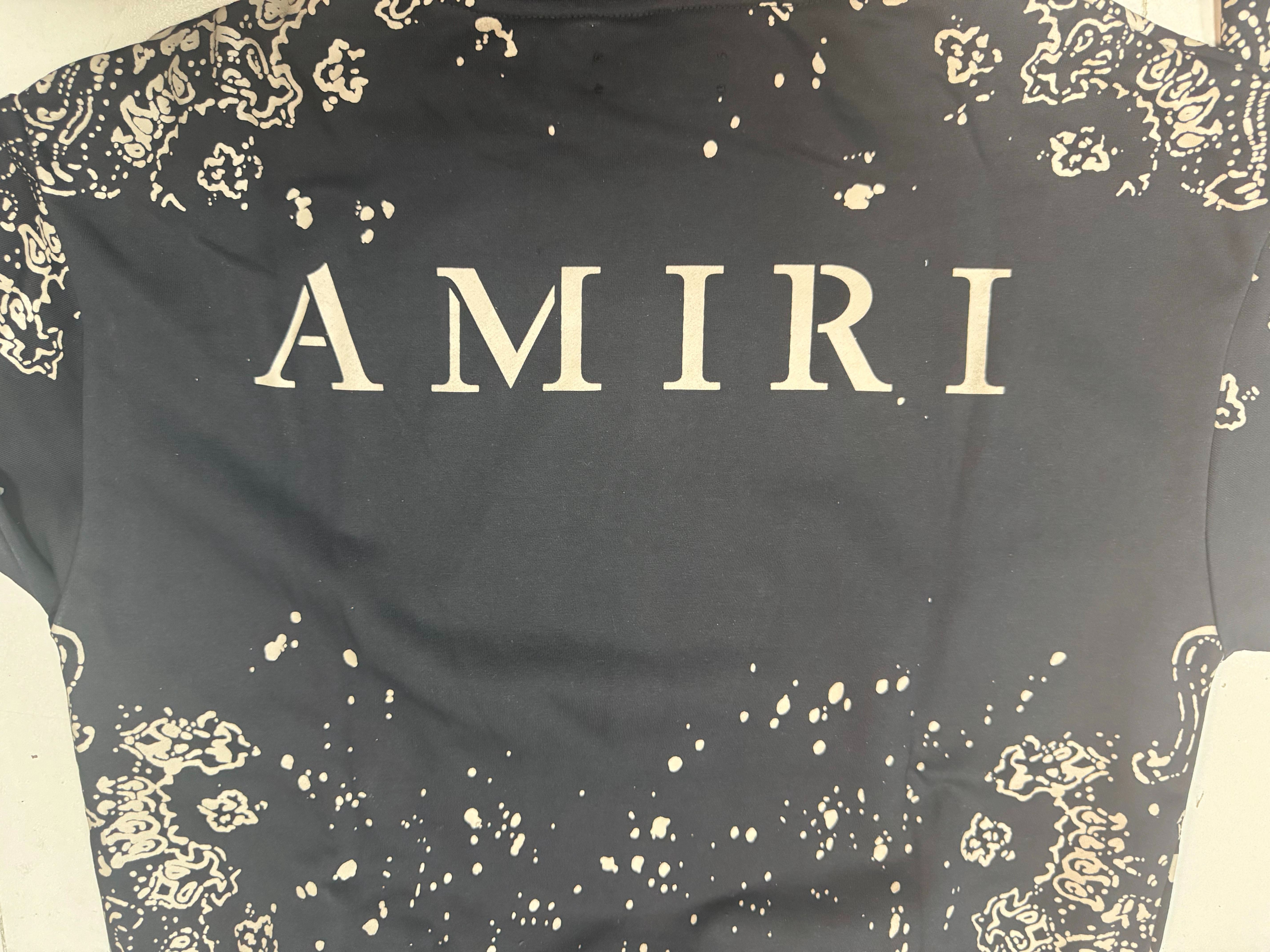AMIRI bandana-print hoodie (43769801095955251）