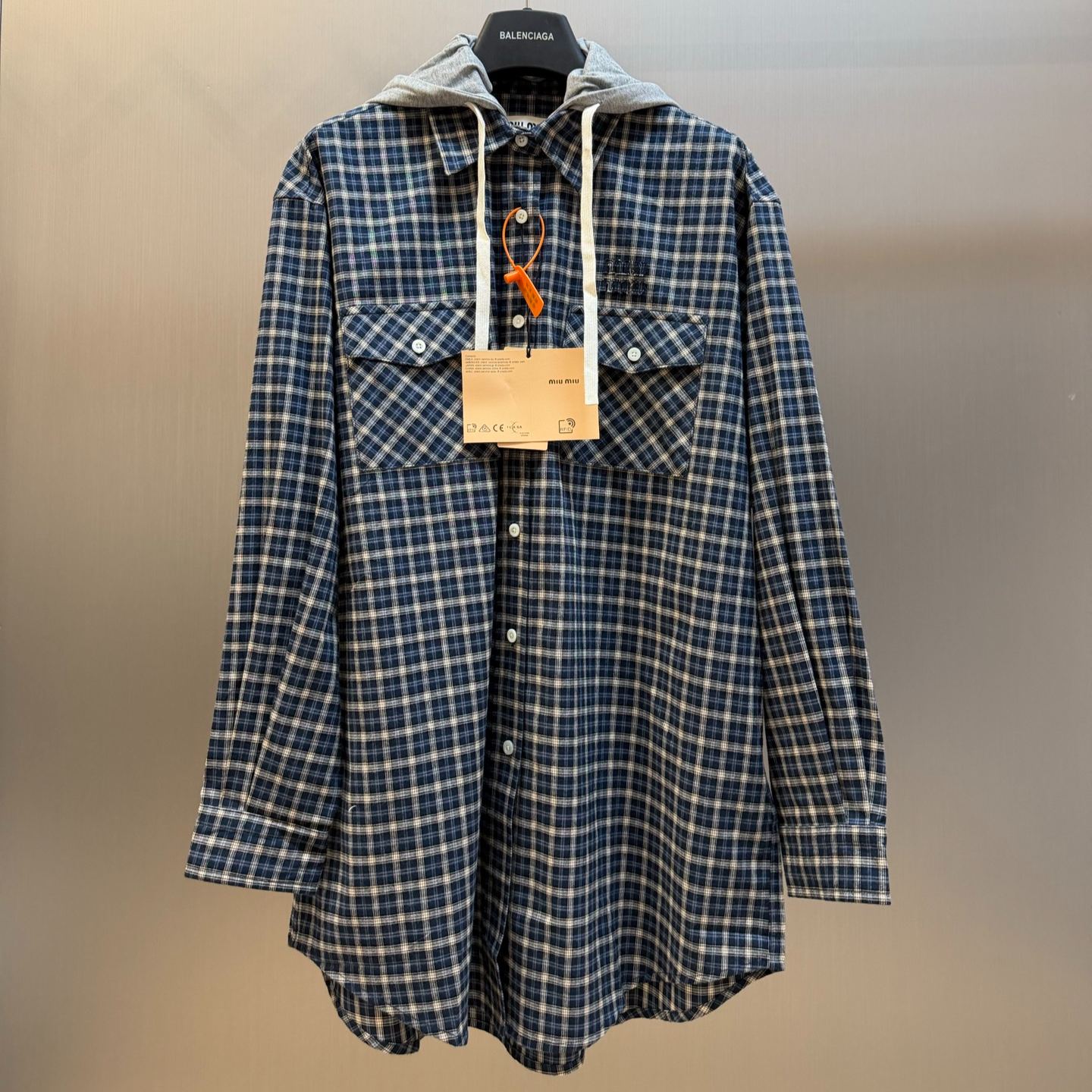 Miu Miu Plaid Flannel Shirt（MK2051_6210_F022X_S_OOO）