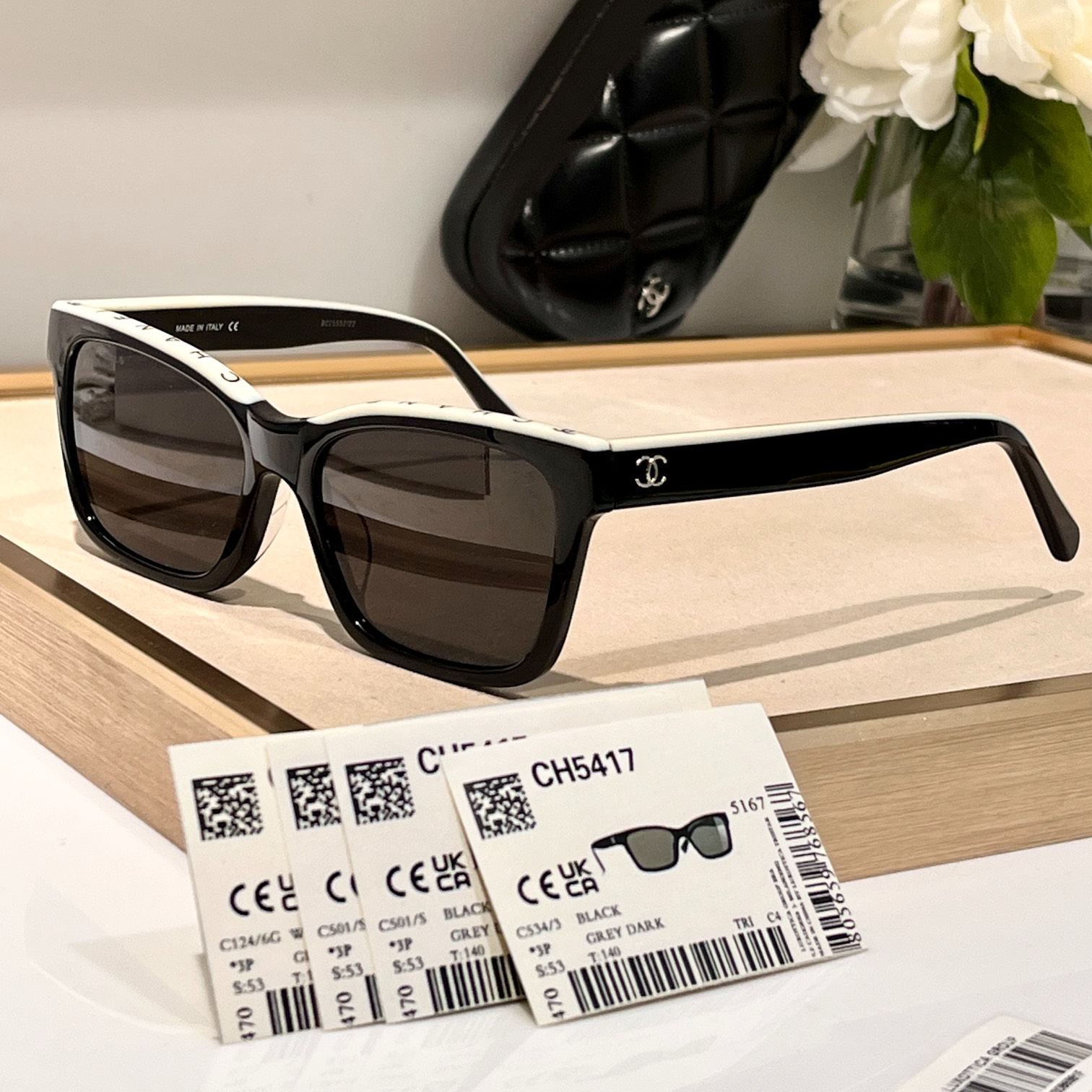 CHANEL Designer Sunglasses – Gradient Black – «Polarized Lenses» (5417 C534-3)