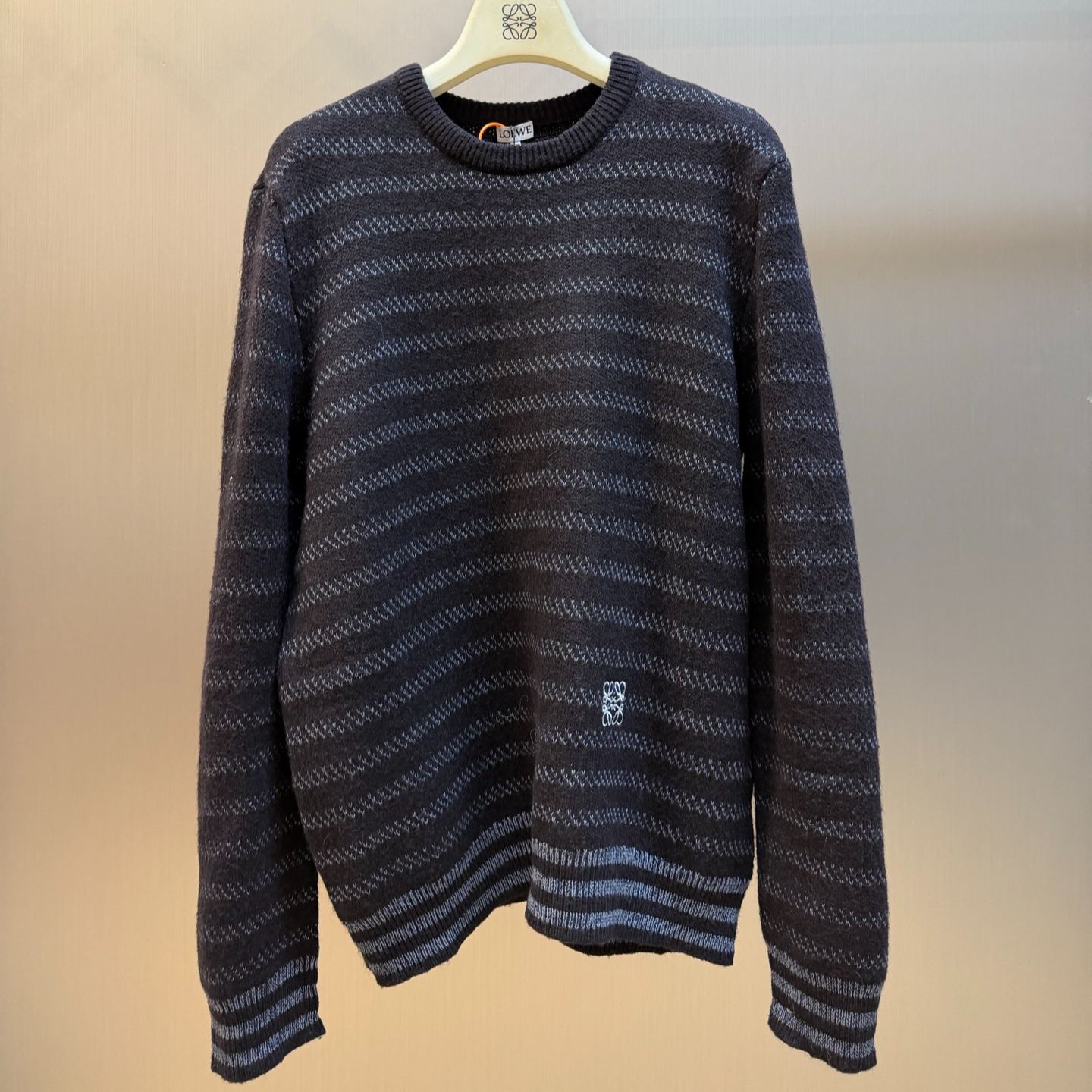 Loewe Striped sweater with embroidered logo (H526Y14KMA9602）