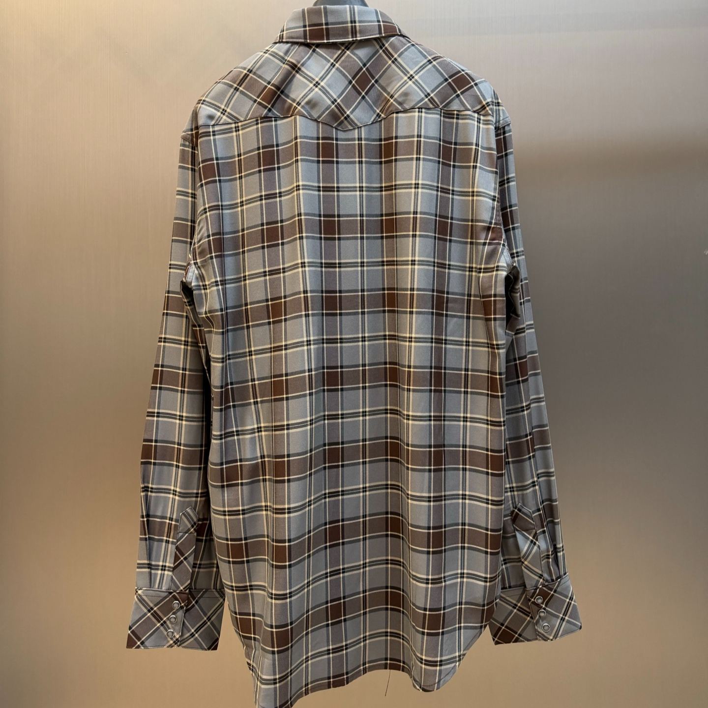 Acne Studios Relaxed-Fit Flannel Plaid Long-Sleeve Shirt (BB0715-20）
