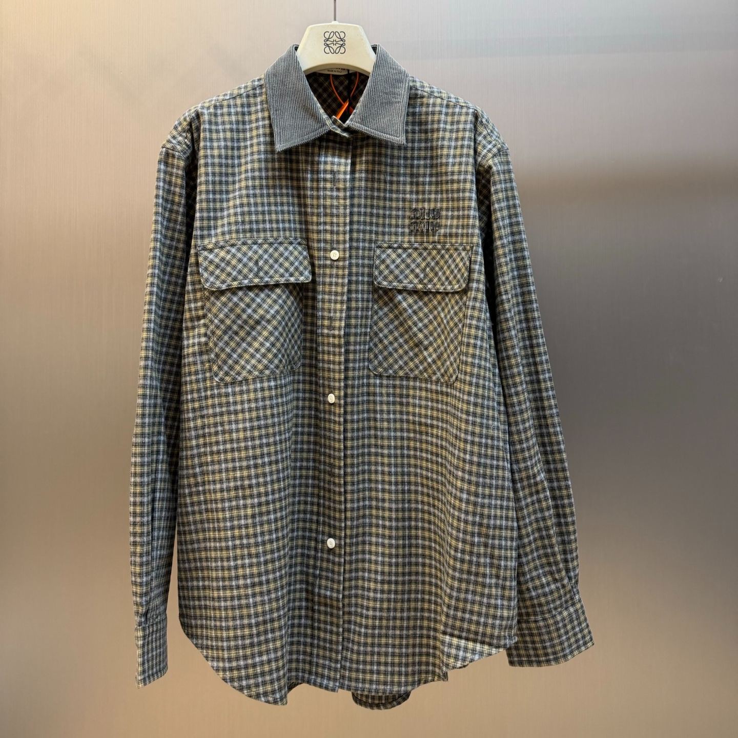 MiuMiu Checked flannel shirt（MK2010-6210-F068U-S-OOO）