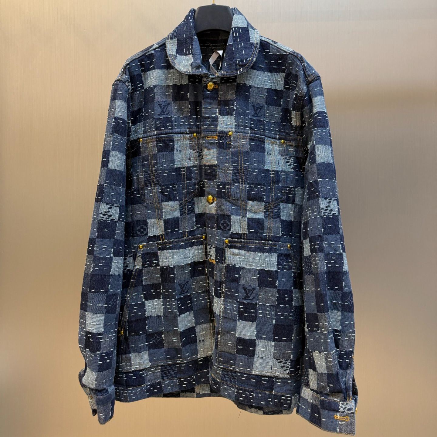 Louis Vuitton Damier Denim Workwear Jacket（1AILMO）