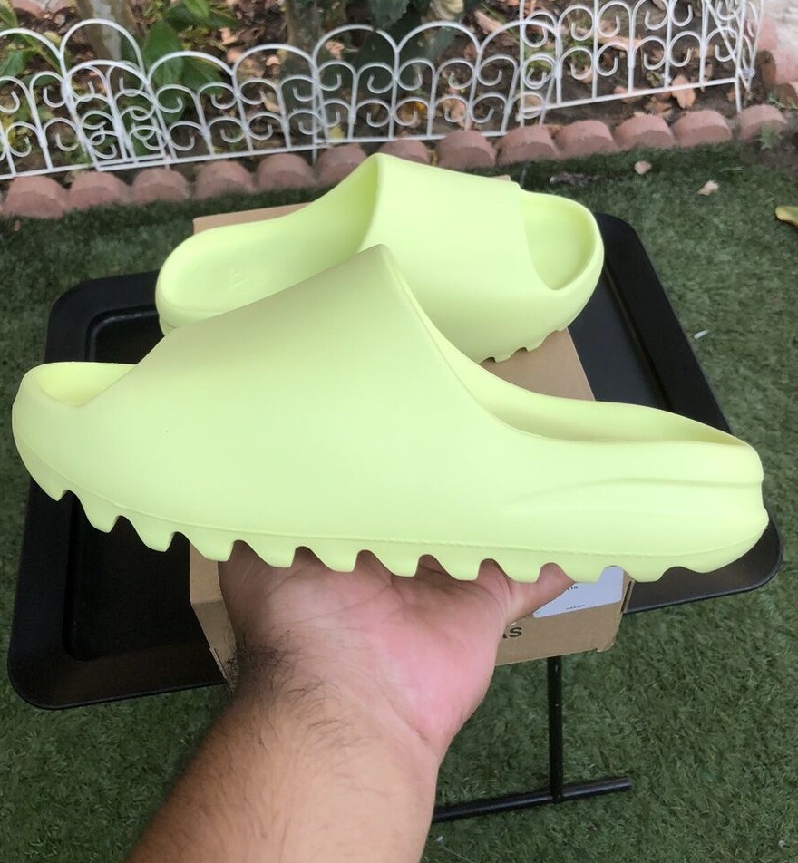 Adidas Yeezy Slide "Glow Green" 2021 GX6138 Size 9 Men's | eBay