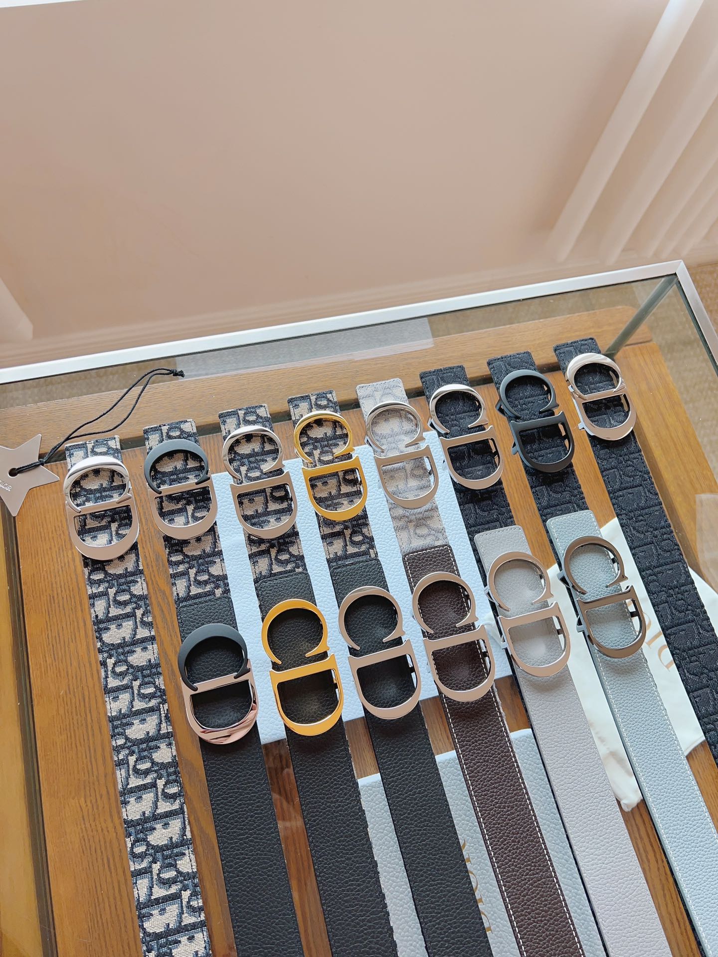 Dior Calfskin Leather Belts（ Black & Silver Belt Buckle）（B0447UWEOM930）