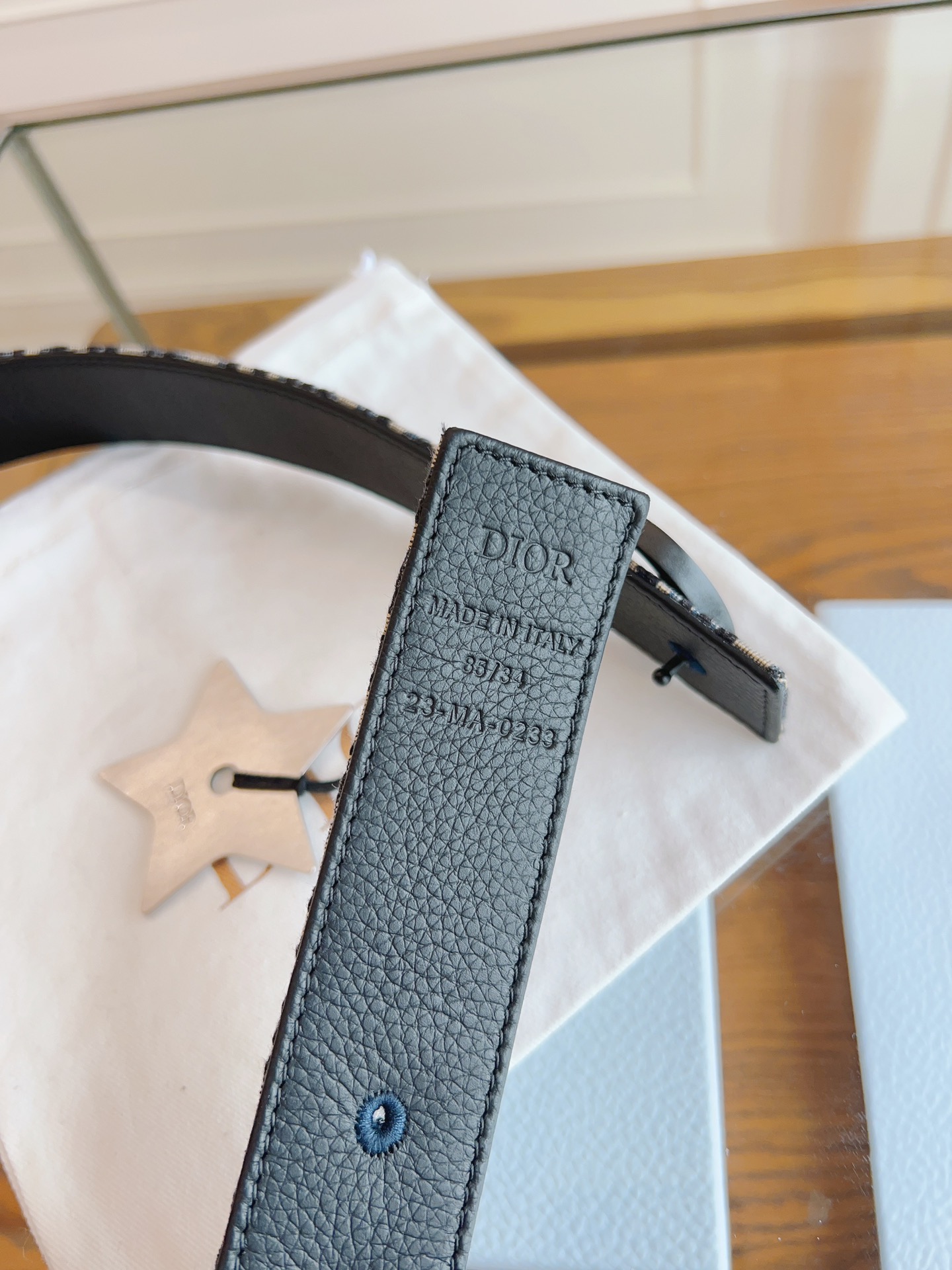 Dior Calfskin Leather Belts（ Black & Silver Belt Buckle）（B0447UWEOM930）