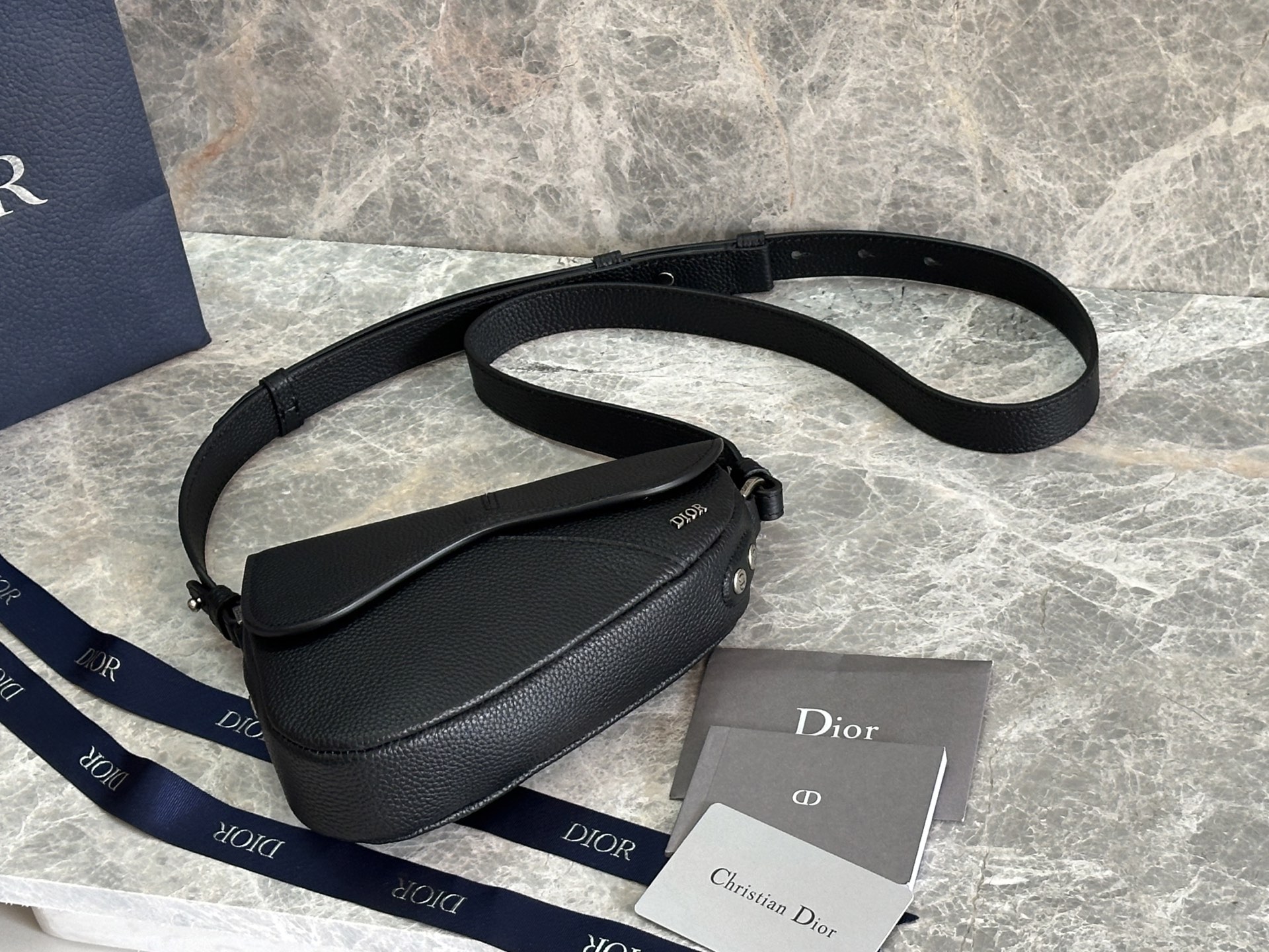Dior Mini Saddle Bag 'Black'（2ADCA543KEN-H00N）