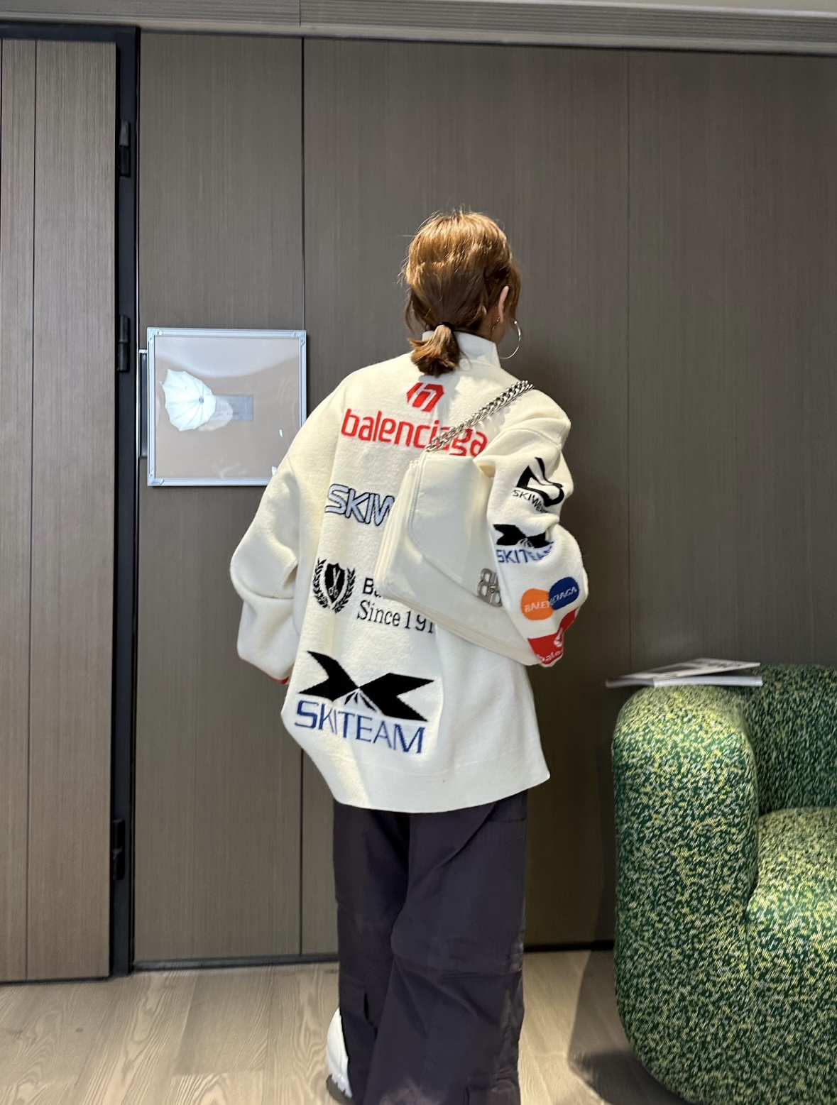 BALENCIAGA Men's Ski Long Sleeve Turtleneck in Black/Multicolor (799917T16962771）