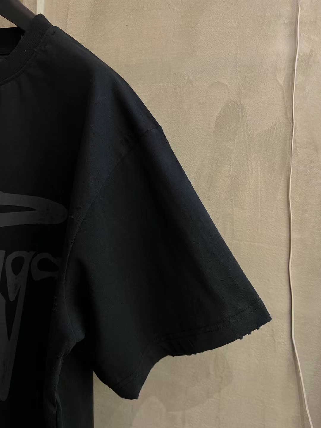 BALENCIAGA Men's 3B Liquefied T-Shirt Oversized "White"（787349TRVS89081）