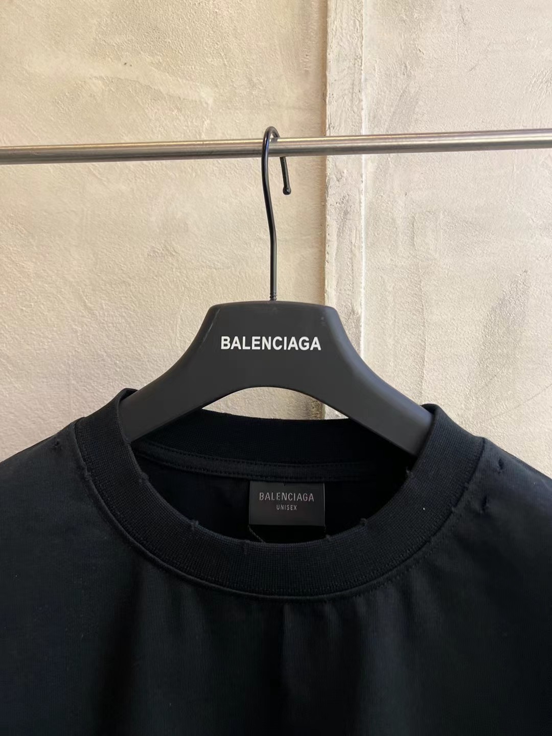 BALENCIAGA Men's 3B Liquefied T-Shirt Oversized "White"（787349TRVS89081）