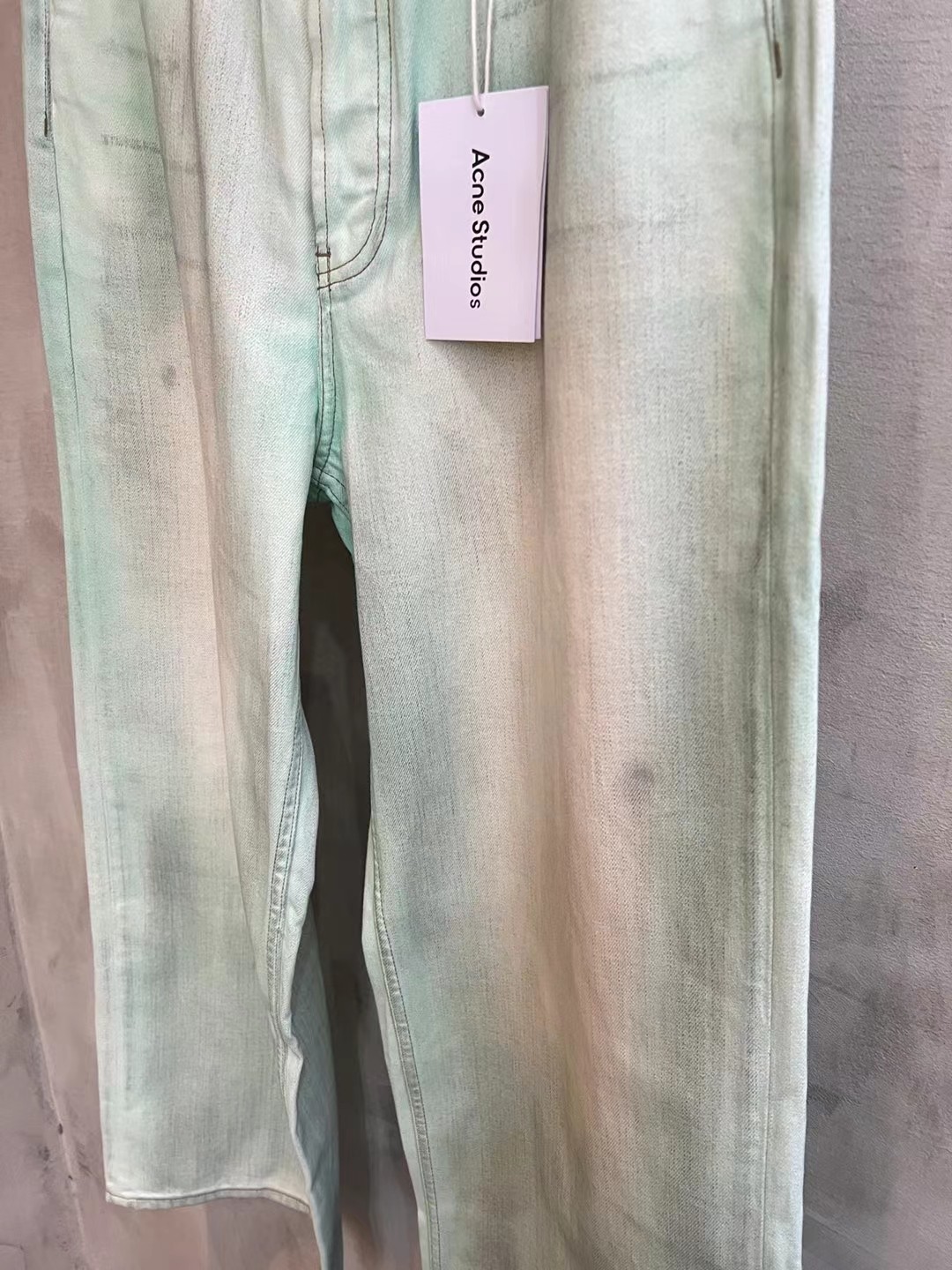 Acne Studios 1981M Baggy Fit Jeans 'Mint Green' (B00394-MINT GREEN）
