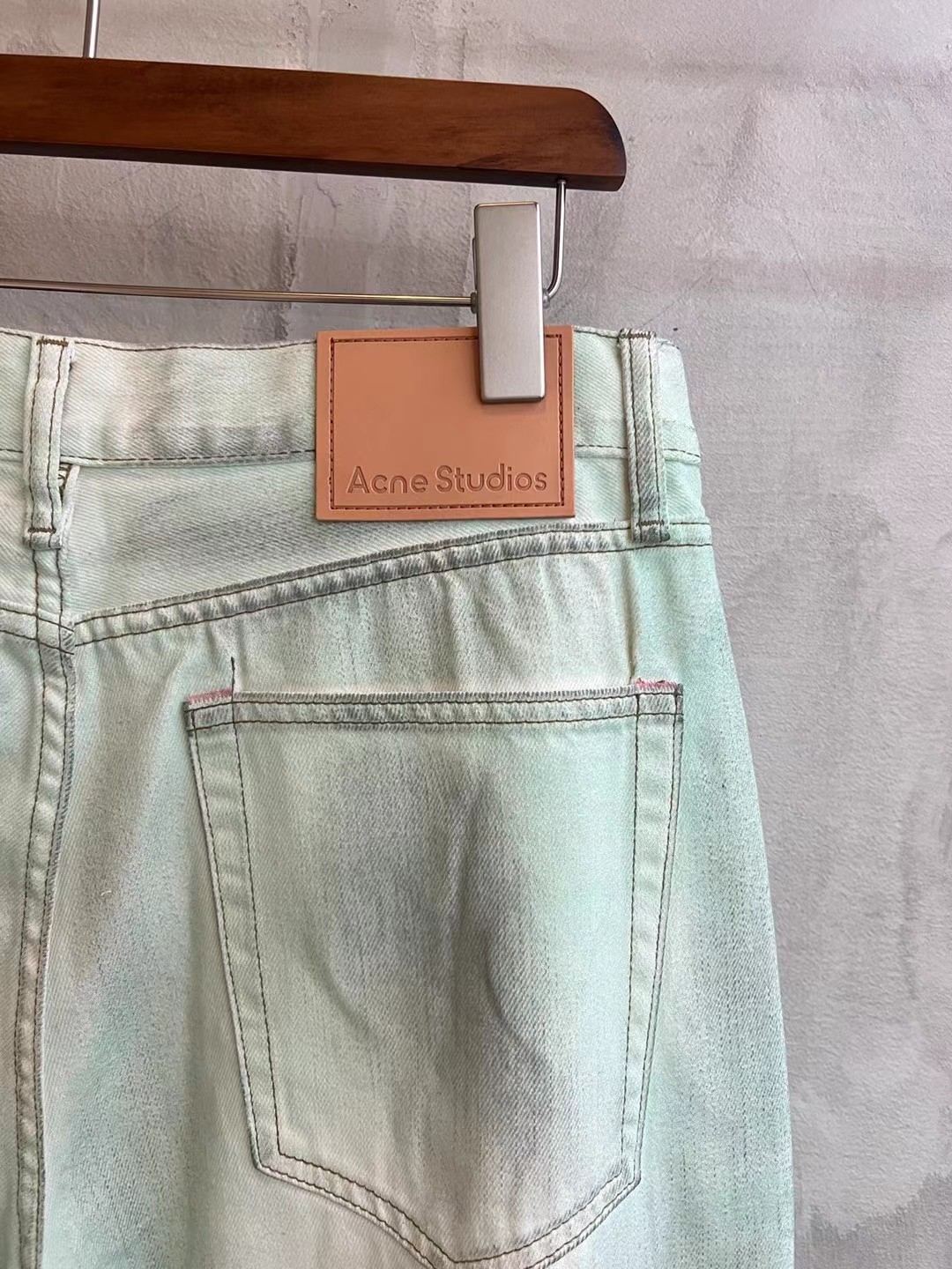 Acne Studios 1981M Baggy Fit Jeans 'Mint Green' (B00394-MINT GREEN）