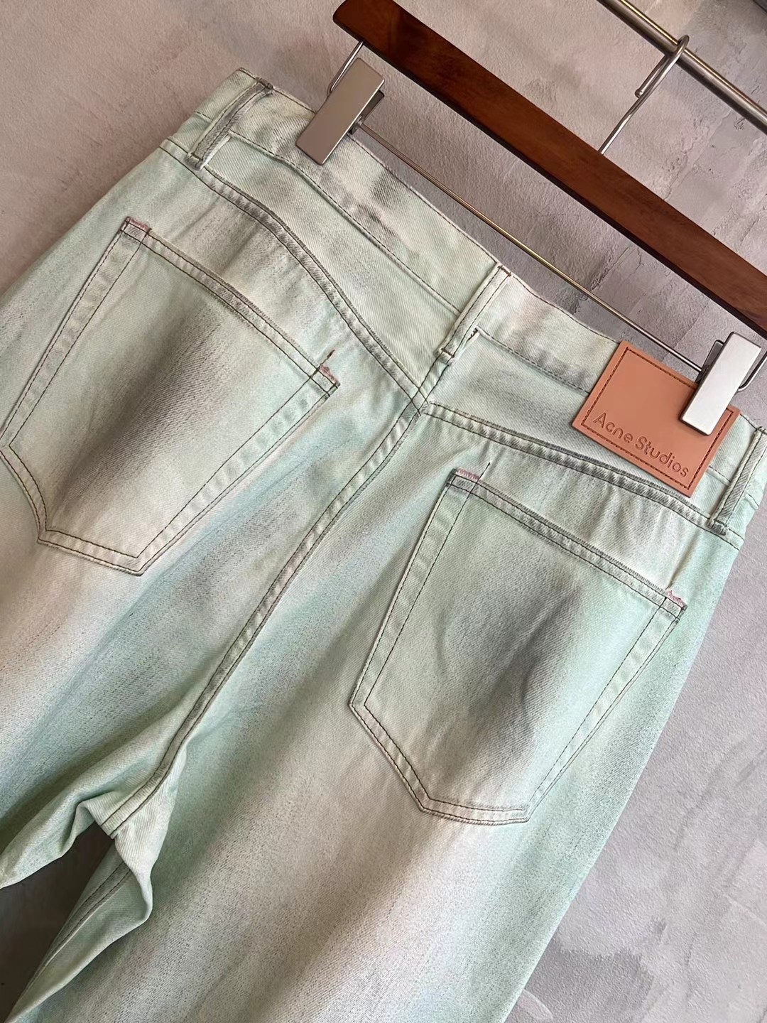 Acne Studios 1981M Baggy Fit Jeans 'Mint Green' (B00394-MINT GREEN）