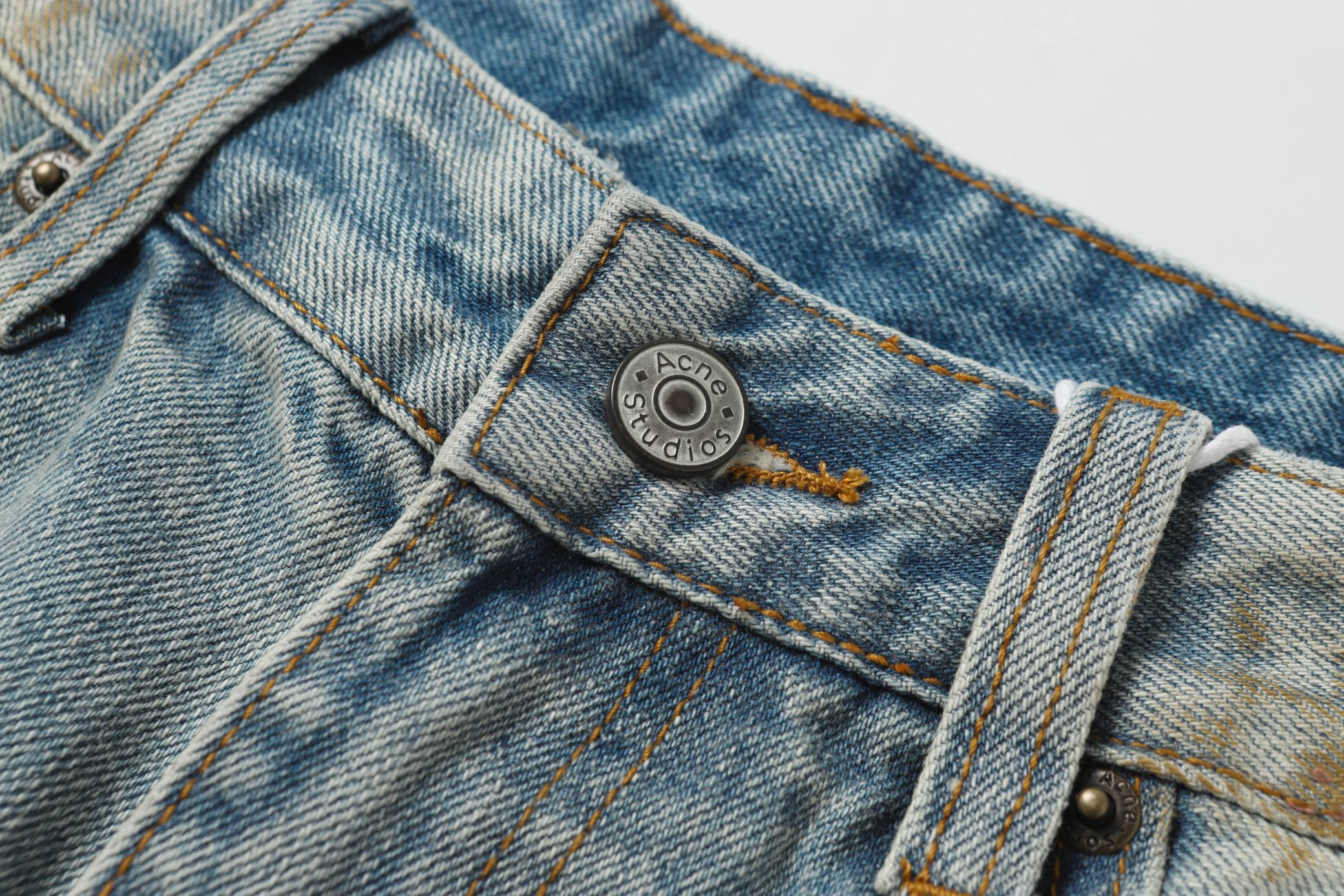 Acne Studios 2021 Loose Fit Jeans in Pencillin (B00317-AUZD）