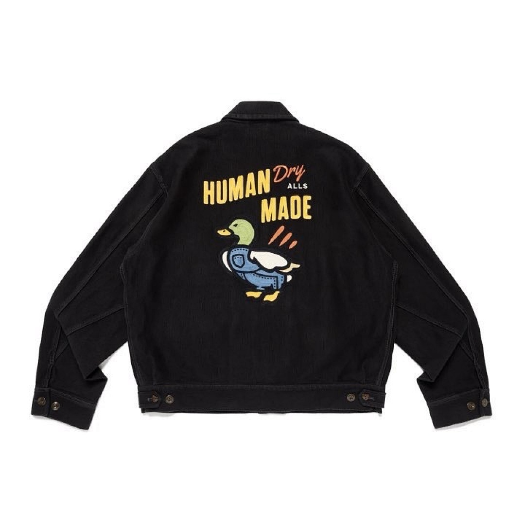Human Made Zip Up Work Jacket 'Black"（HM30JK009）
