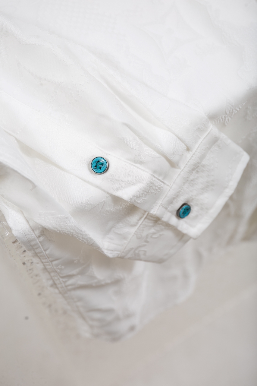 Louis Vuitton Long-Sleeved Jacquard Silk Shirt（1AFWRY）