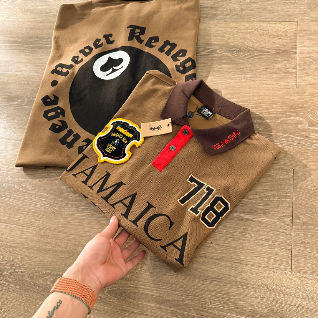 Stussy x Denim Tears Pique Polo Brown（314071）