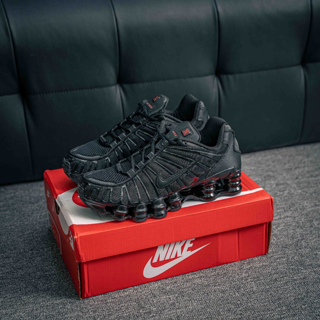 Nike Shox TL "Black/Metallic Hematite/Max Orange/Black"（AV3595-002）