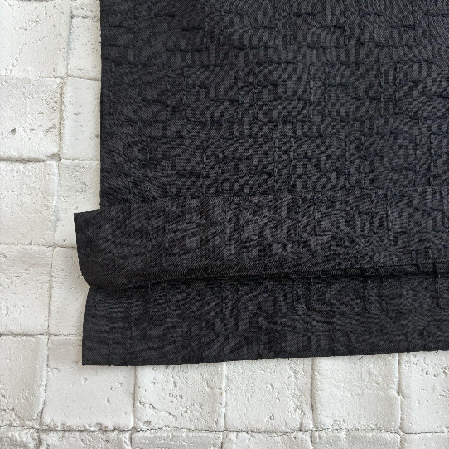 FENDI Black linen FF jacquard shirt (FS1317AU6YF0QA1）