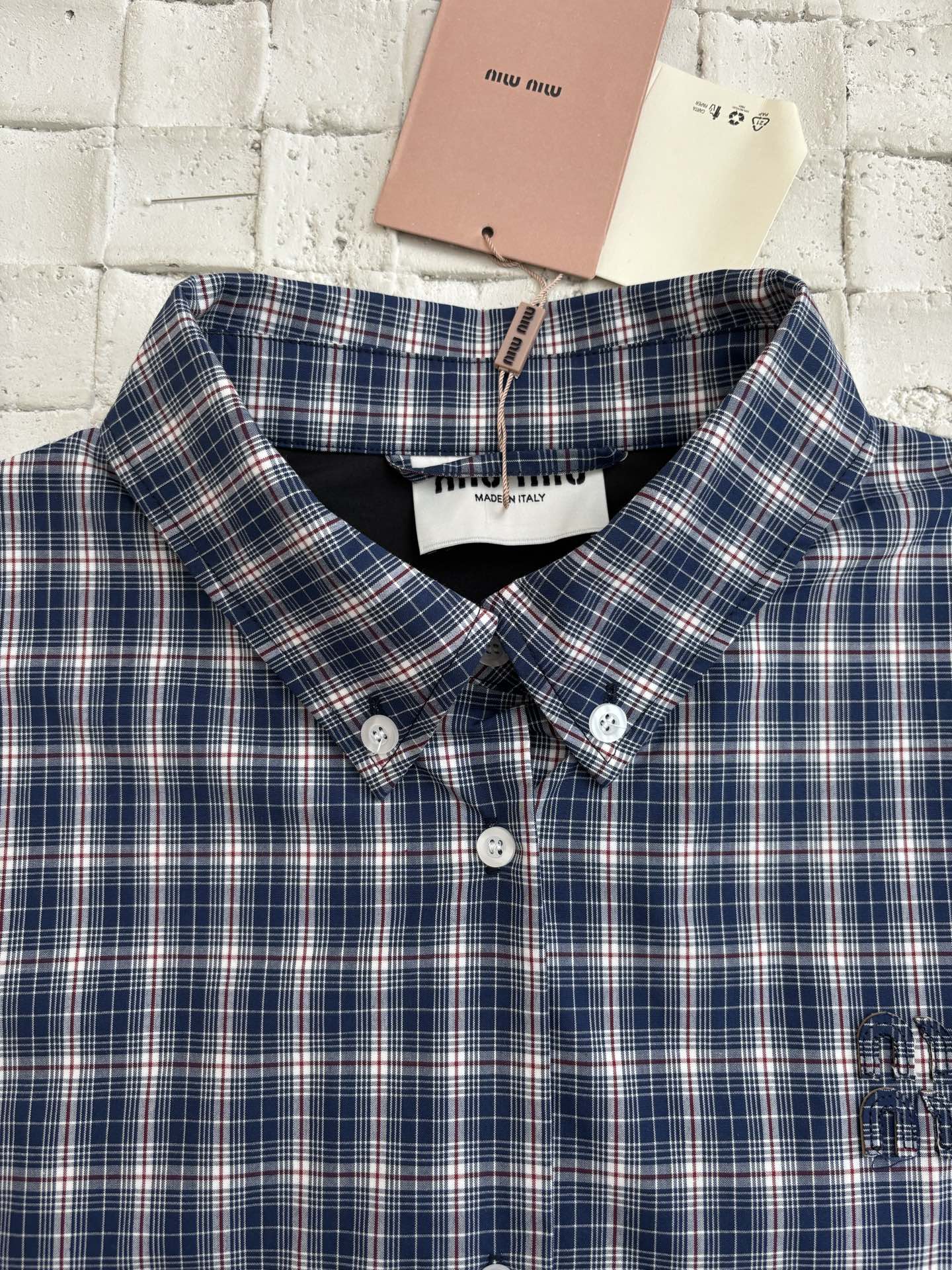 MiuMiu Check pattern overshirt jacket（ML1263-17LX-F0Q0U-S-OOO）