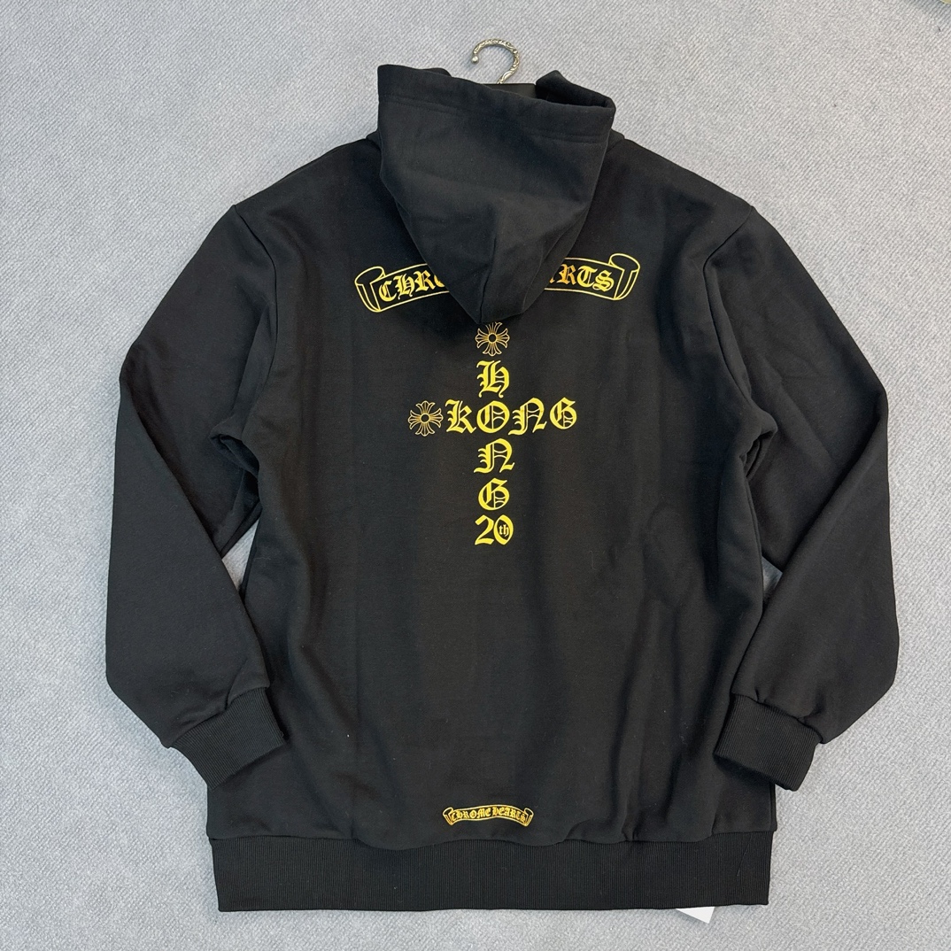 CHROME HEARTS SWTSHRT PLVR LTD Hong Kong exclusive back logo print hoodie (CH-3004-79）