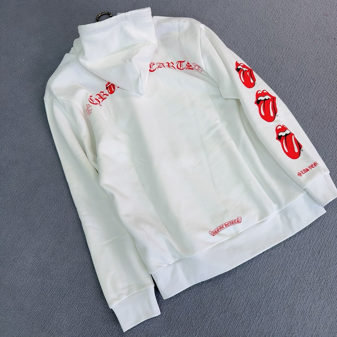 CHROME HEARTS & LAS VEGAS Rolling Stones Hoodie (CH-2024-0760）
