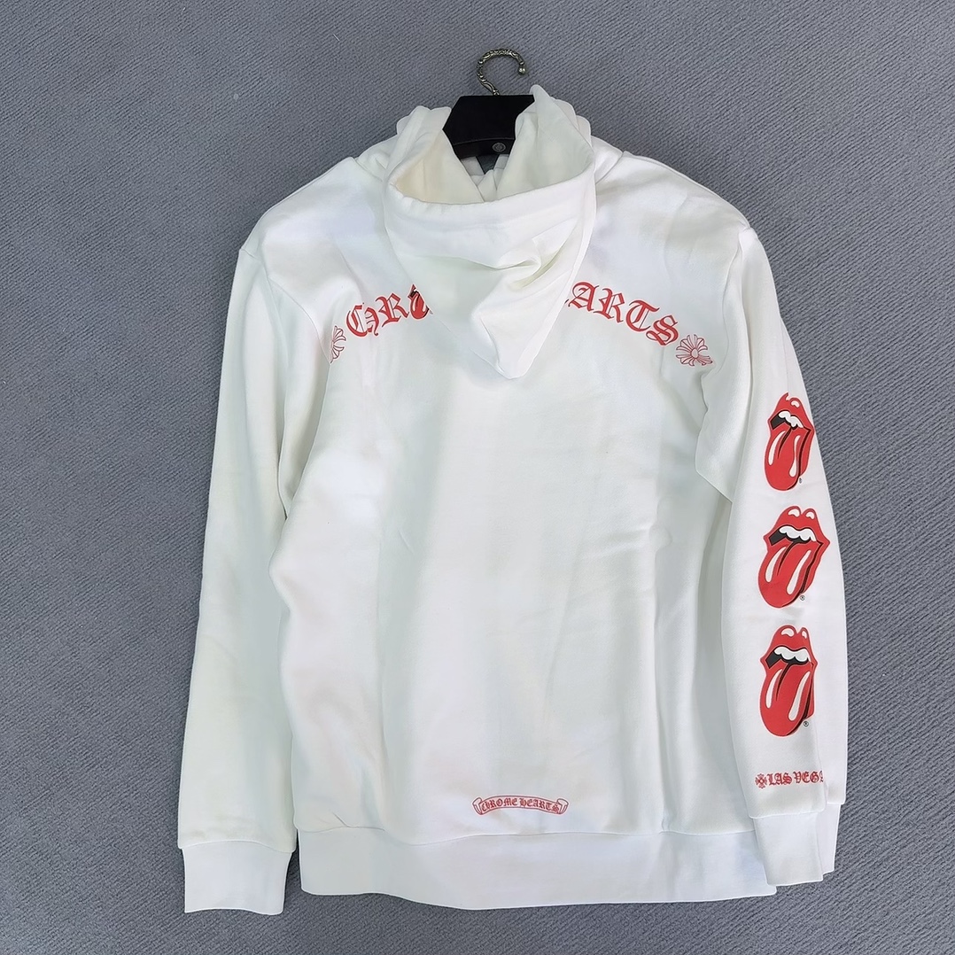 CHROME HEARTS & LAS VEGAS Rolling Stones Hoodie (CH-2024-0760）
