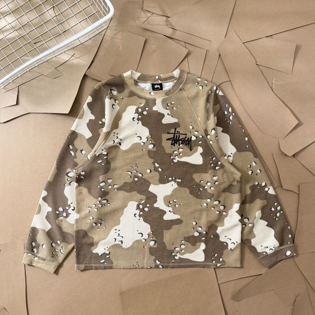 Stüssy Raglan Thermal Basic Sweatshirt（1140356）