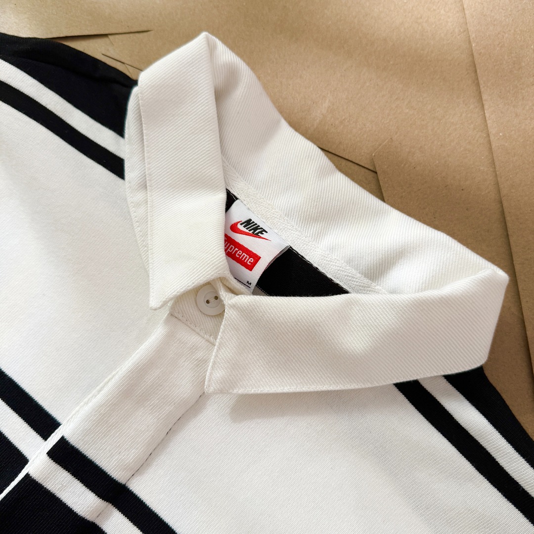 Supreme x Nike Stripe Rugby "Black" HF9641-010（SUP-SS25-220）