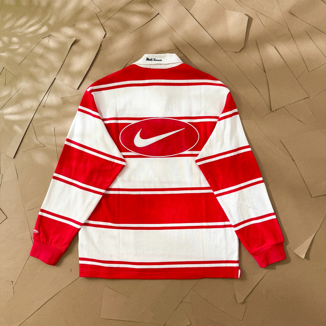 Supreme x Nike Stripe Rugby "Black" HF9641-010（SUP-SS25-220）