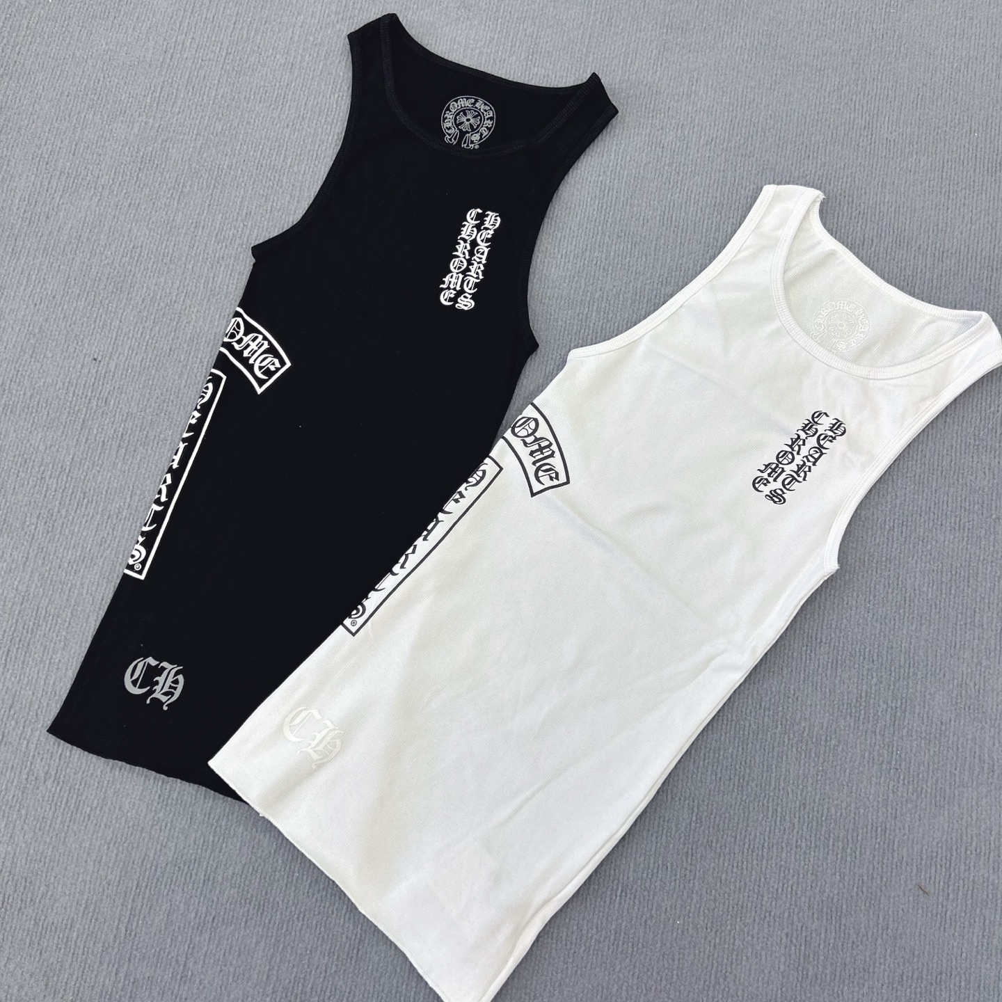 Chrome Hearts Ribbed Cross Side Logo Tank Top (CHROME HEARTS A002）