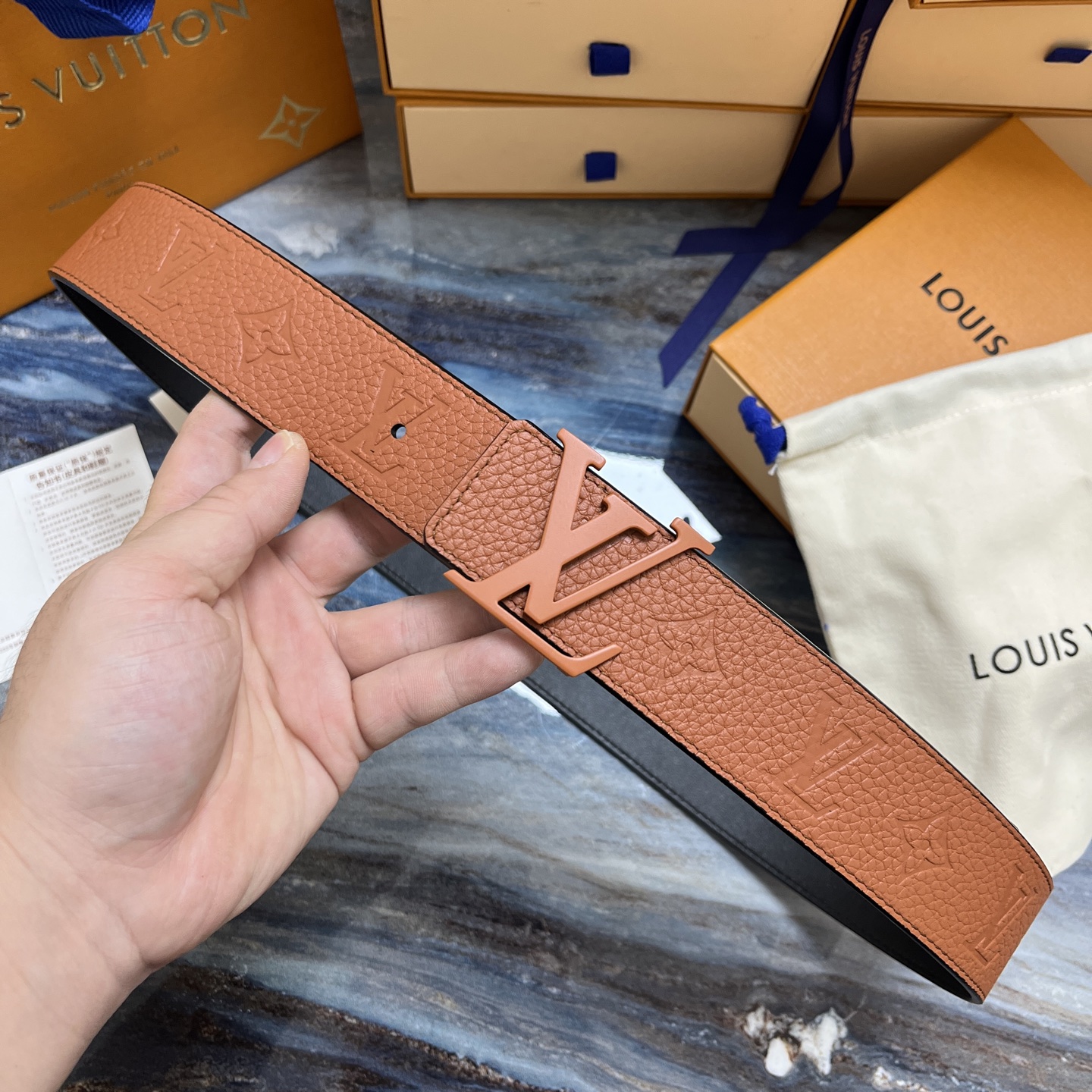 Louis Vuitton Initiales Taurillon Monogram 40mm leather jacket（M4512V）