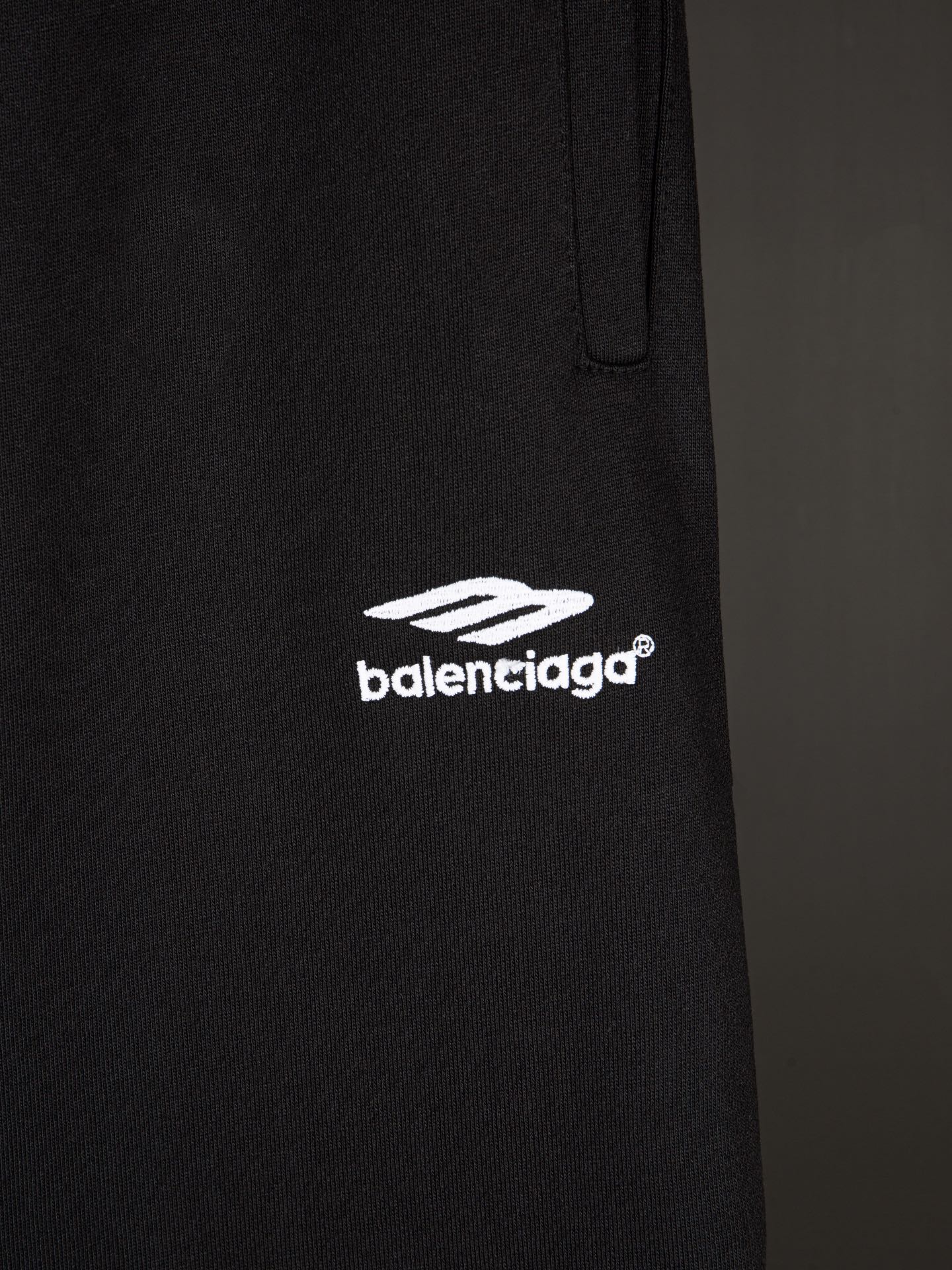 Balenciaga Soccer Baggy Sweatpants 'Black'（777708TPVW31070）