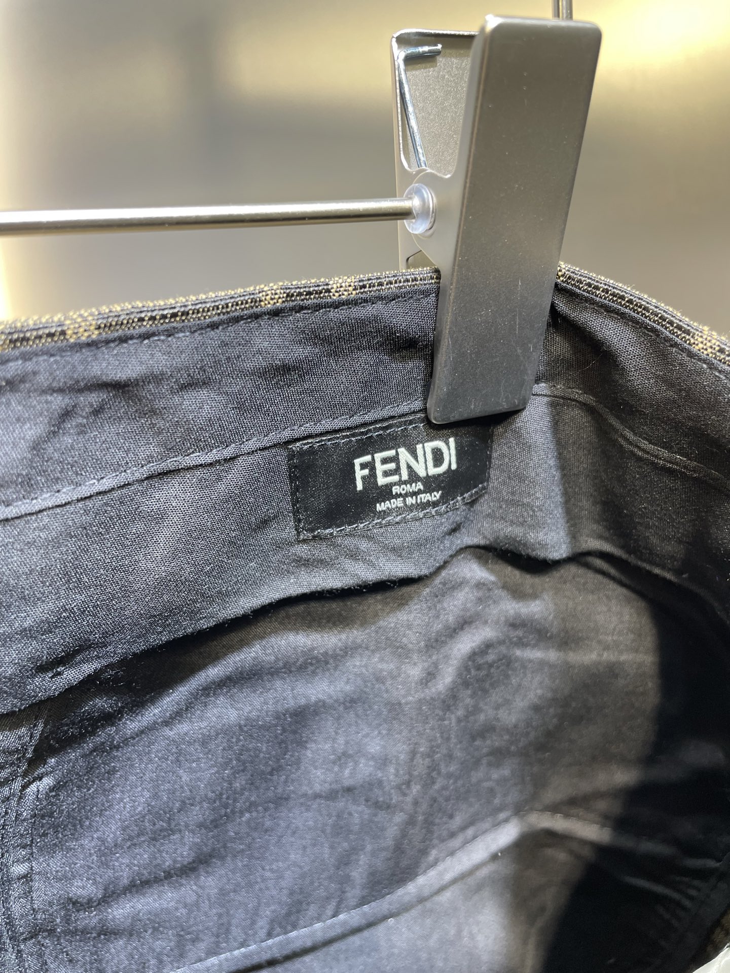 FENDI Men's Bermudas FF Jacquard Fabric Pants "Brown" (FB0521A6WJF1440）