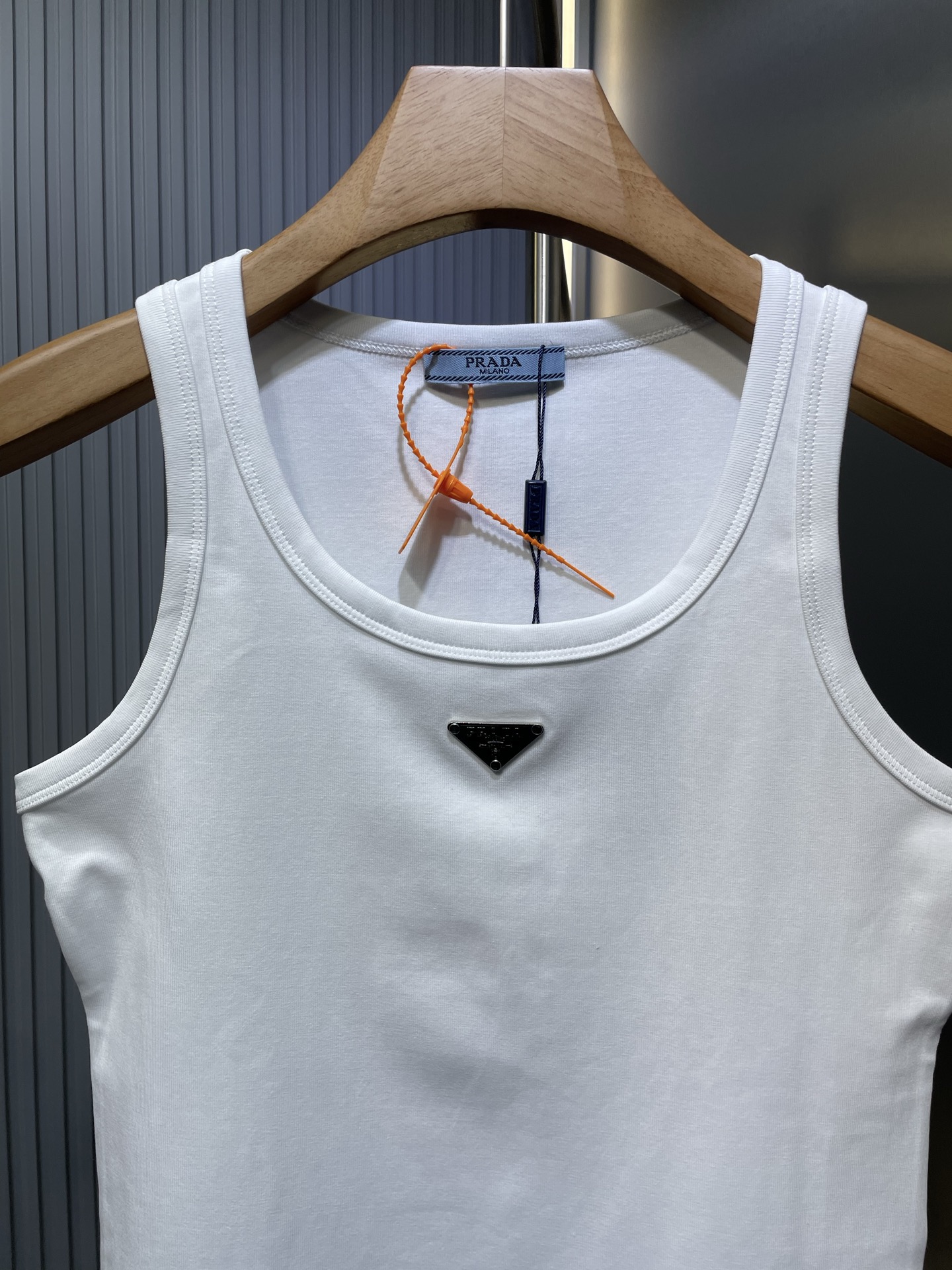 PRADA Navy Ribbed Knit Top（39576L-14L0-F0008）