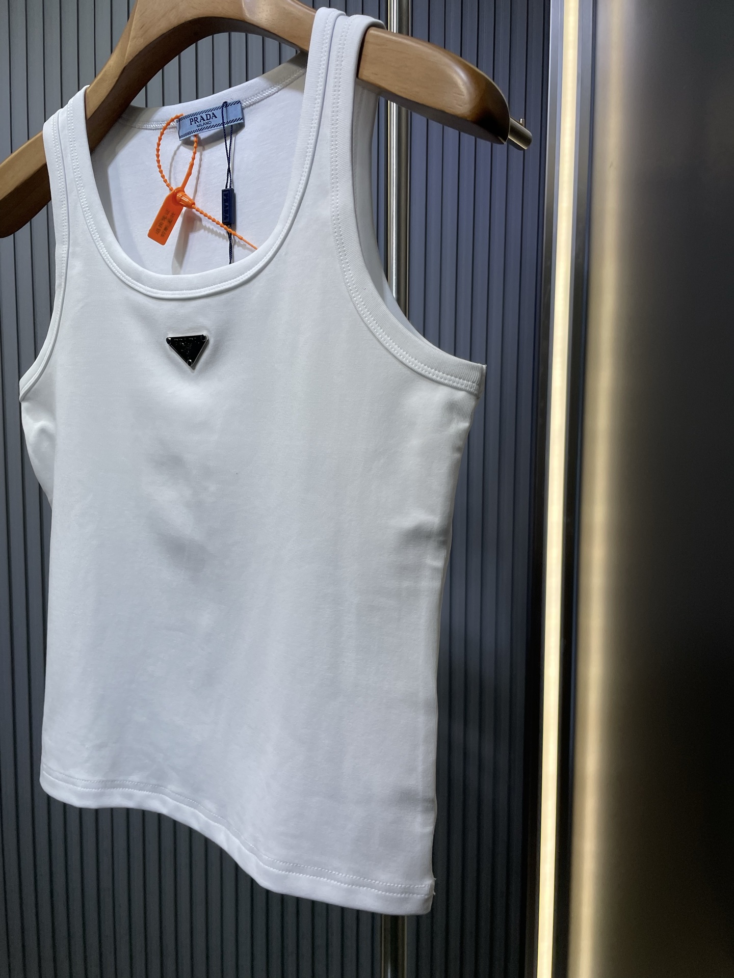 PRADA Navy Ribbed Knit Top（39576L-14L0-F0008）