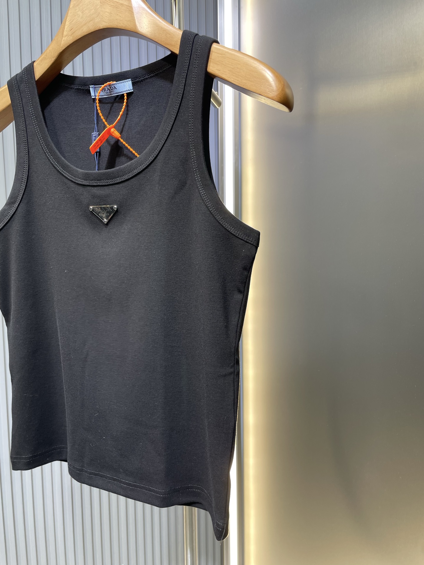 PRADA Navy Ribbed Knit Top（39576L-14L0-F0008）