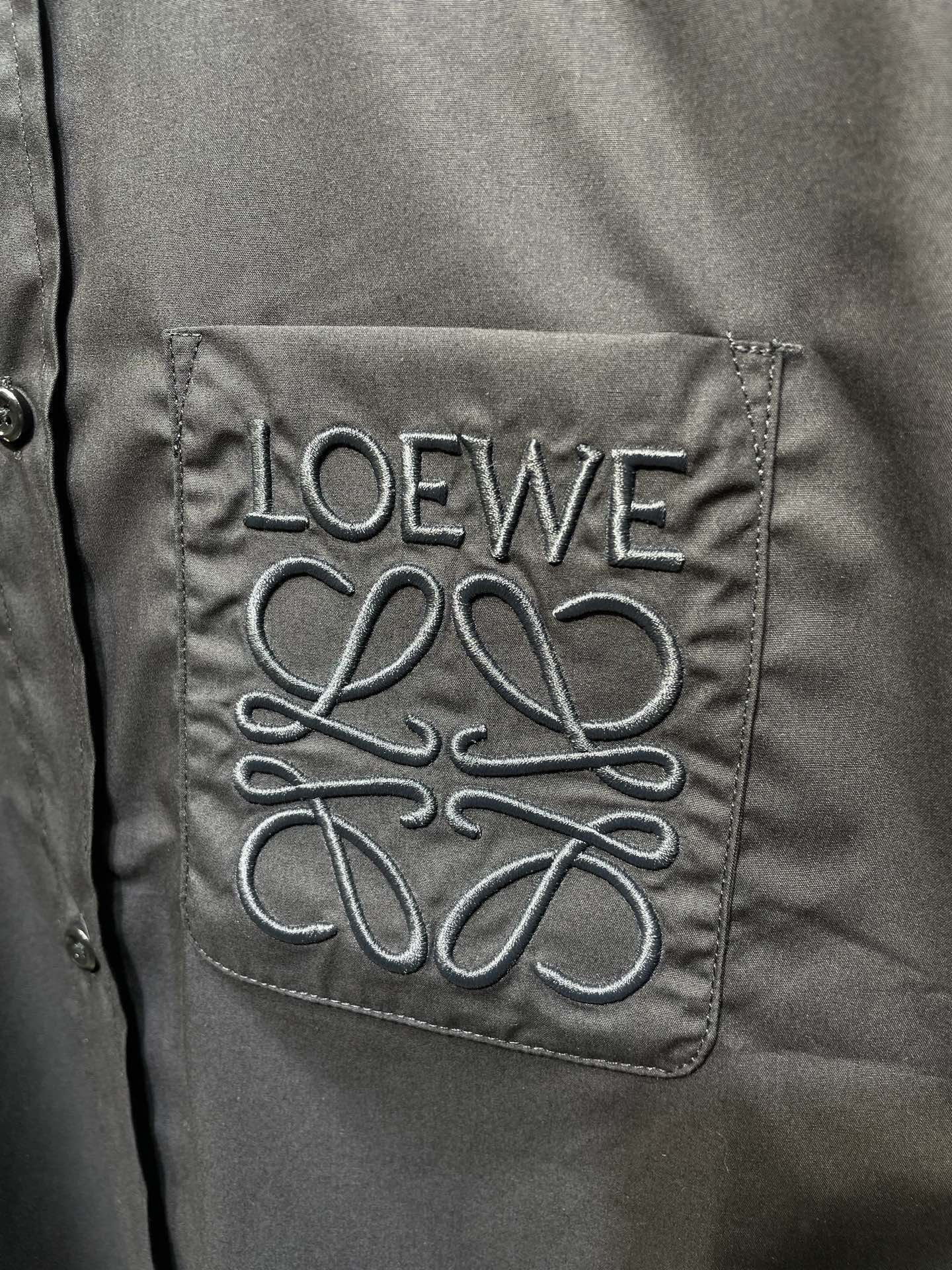 LOEWE Anagram embroidered buttoned shirt（H526Y05WDX）
