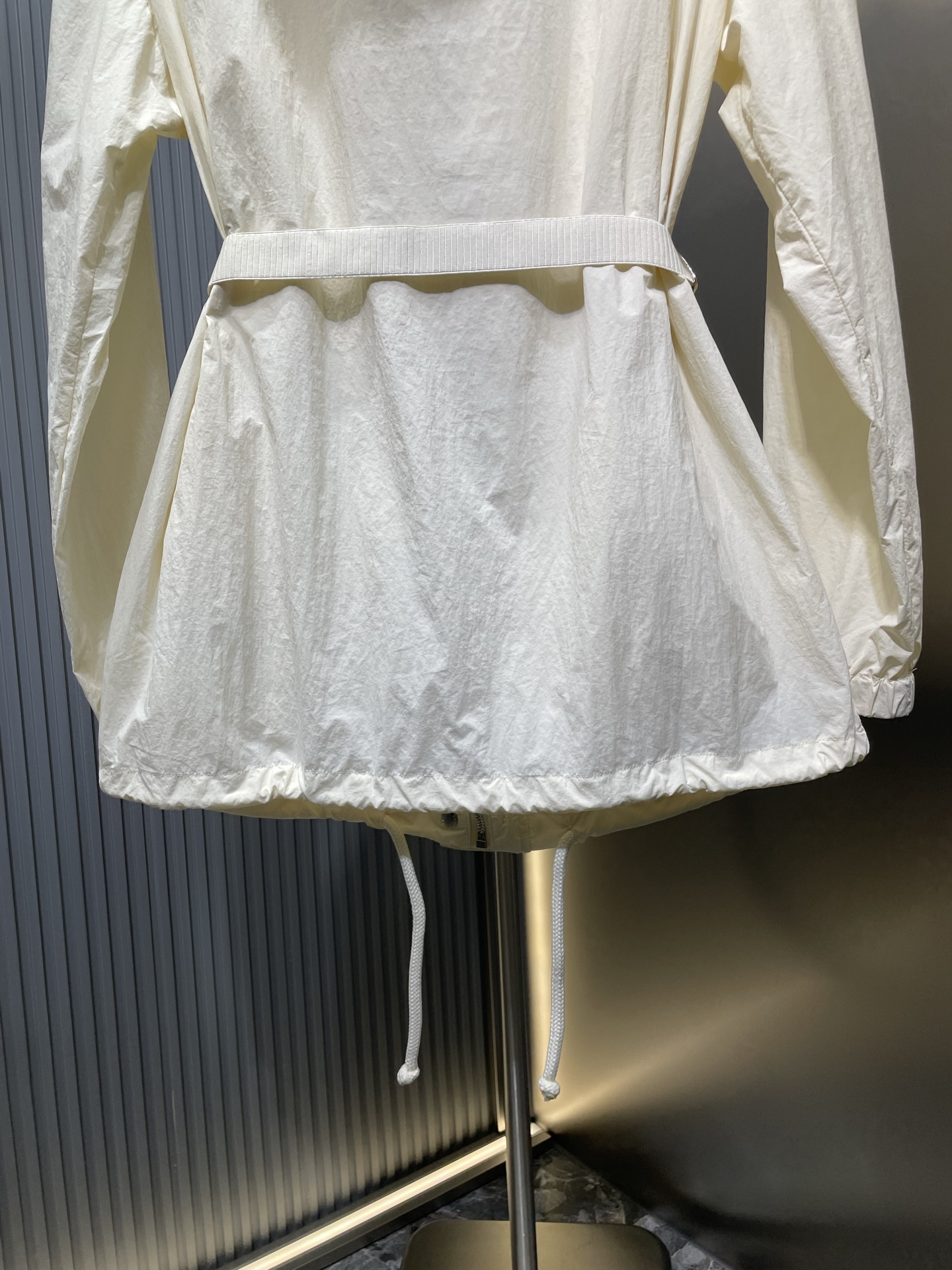 PRADA Ivory Technical Pongé Blouson Jacket（292255-16NA-白色-S-OOO）