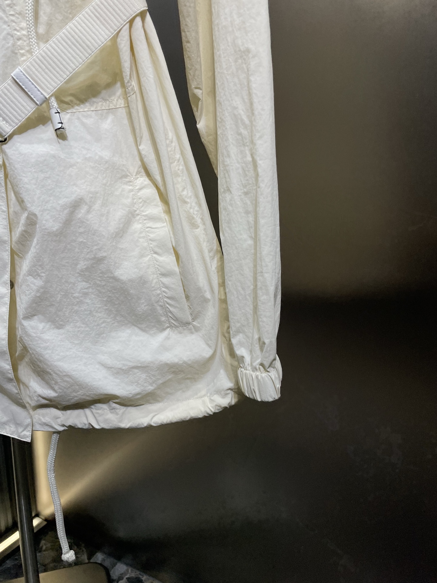 PRADA Ivory Technical Pongé Blouson Jacket（292255-16NA-白色-S-OOO）