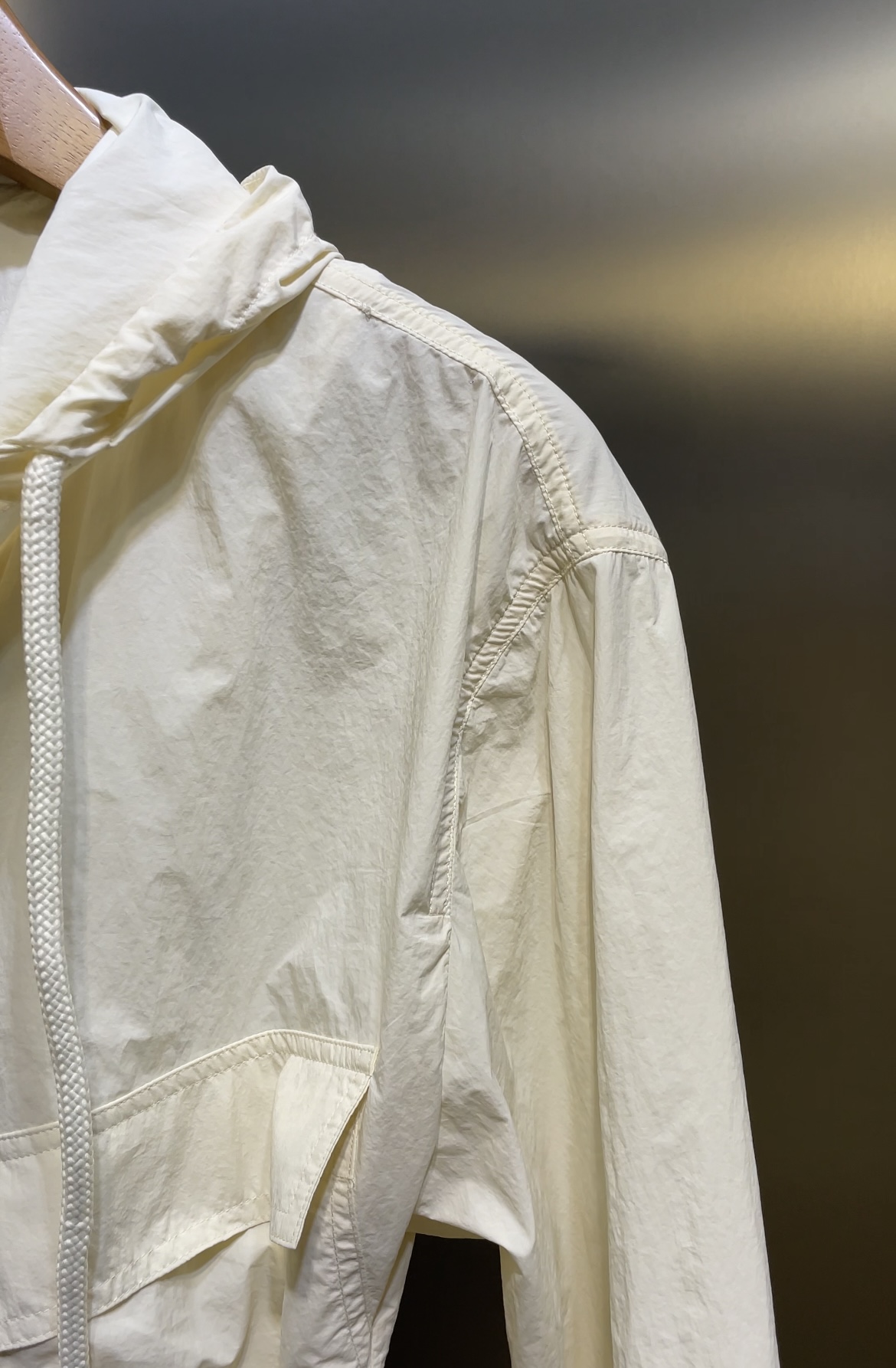 PRADA Ivory Technical Pongé Blouson Jacket（292255-16NA-白色-S-OOO）