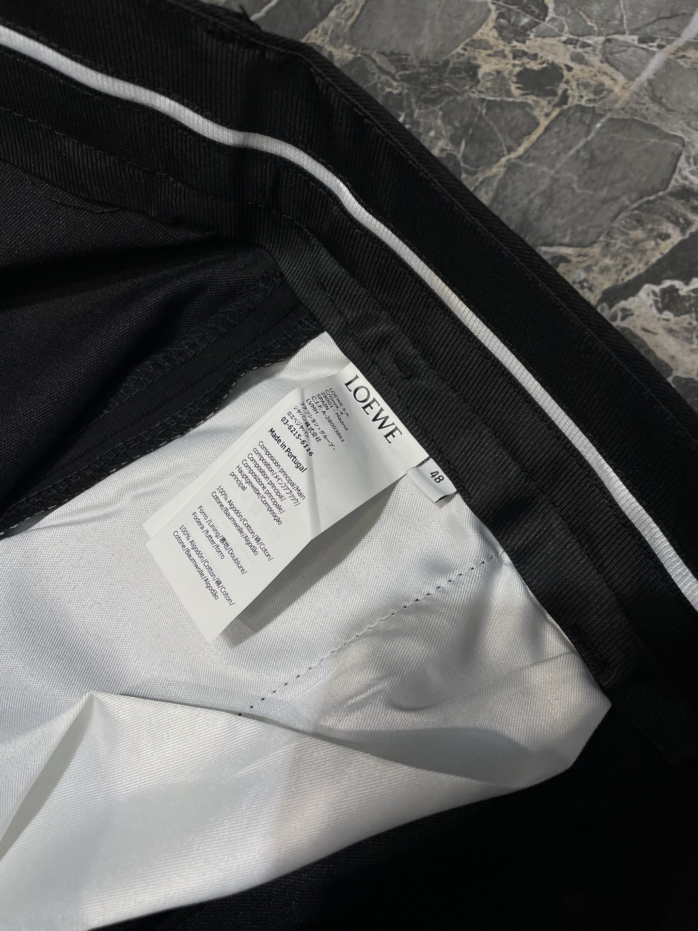 LOEWE Low-Crotch Trousers "Beige" (H526Y04WHX-2140）