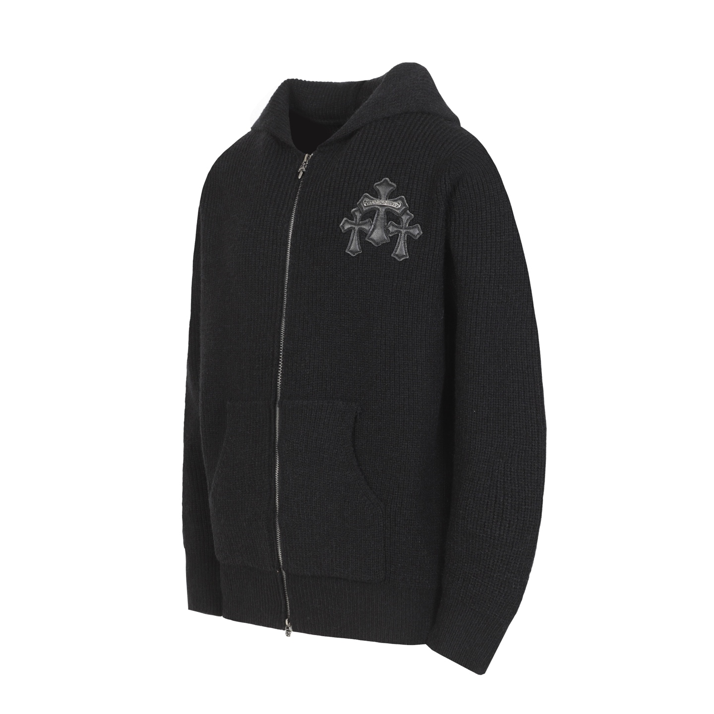 Chrome Hearts Cemetery Cross Dagger Zipper Shirt （CH-0000177）