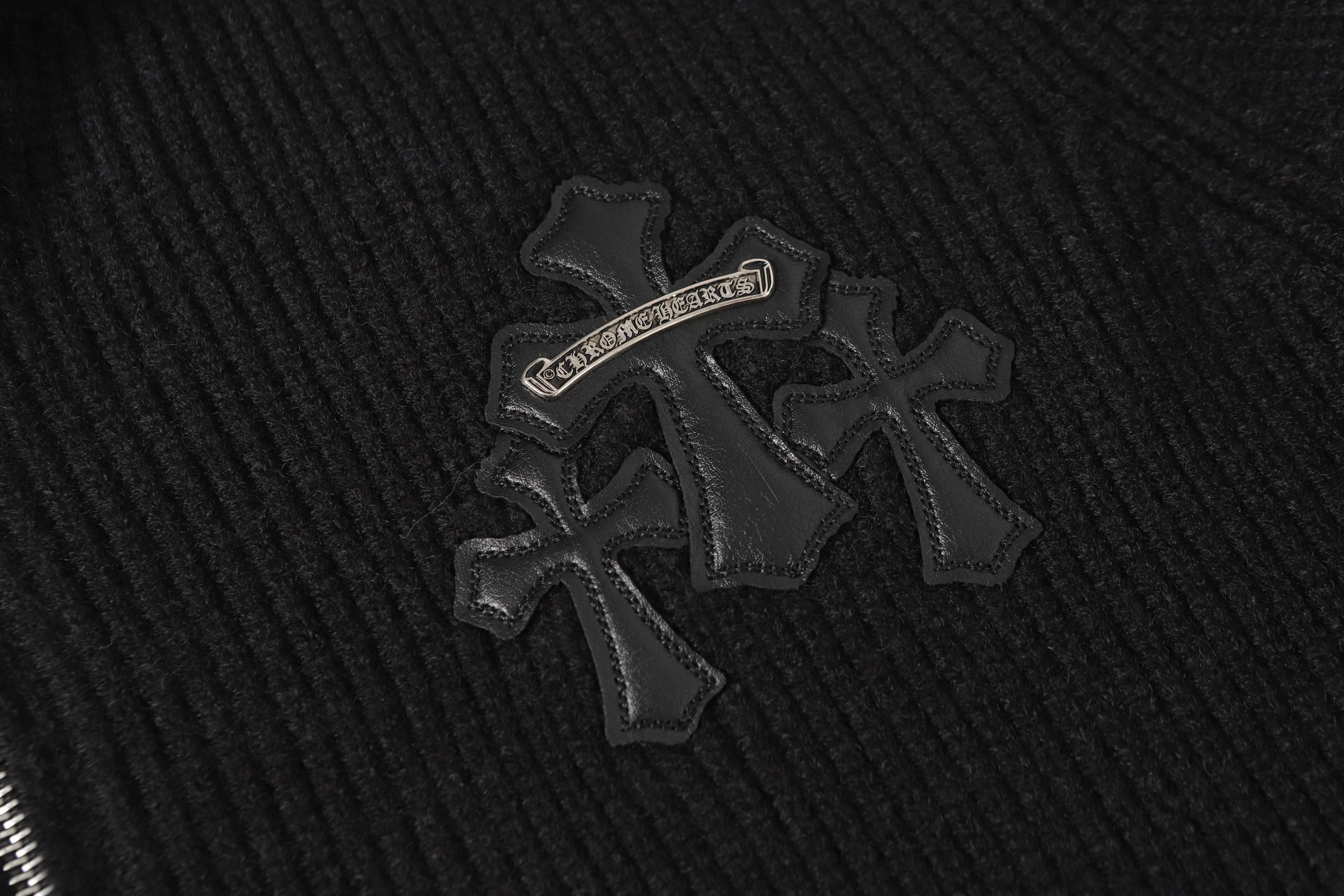 Chrome Hearts Cemetery Cross Dagger Zipper Shirt （CH-0000177）