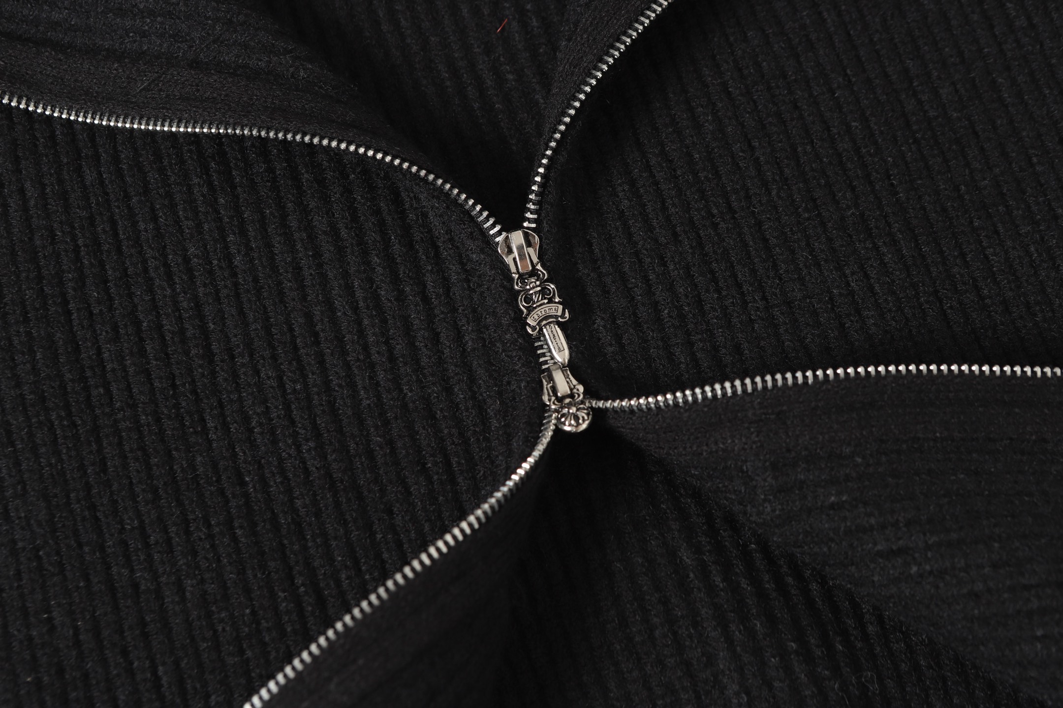 Chrome Hearts Cemetery Cross Dagger Zipper Shirt （CH-0000177）