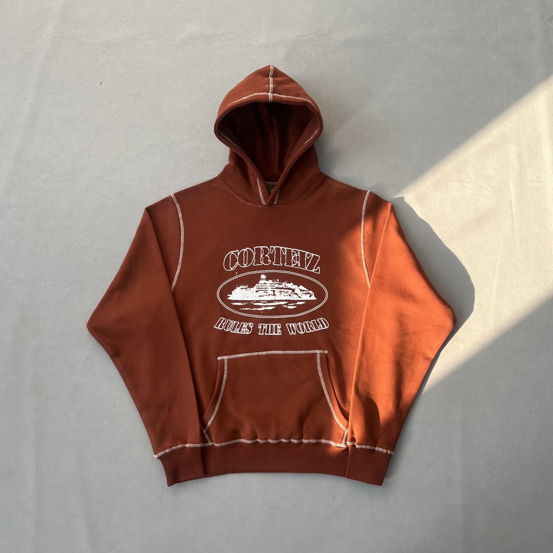 Corteiz Premium Hoodie Set "Rust" (78921FW230106SH）