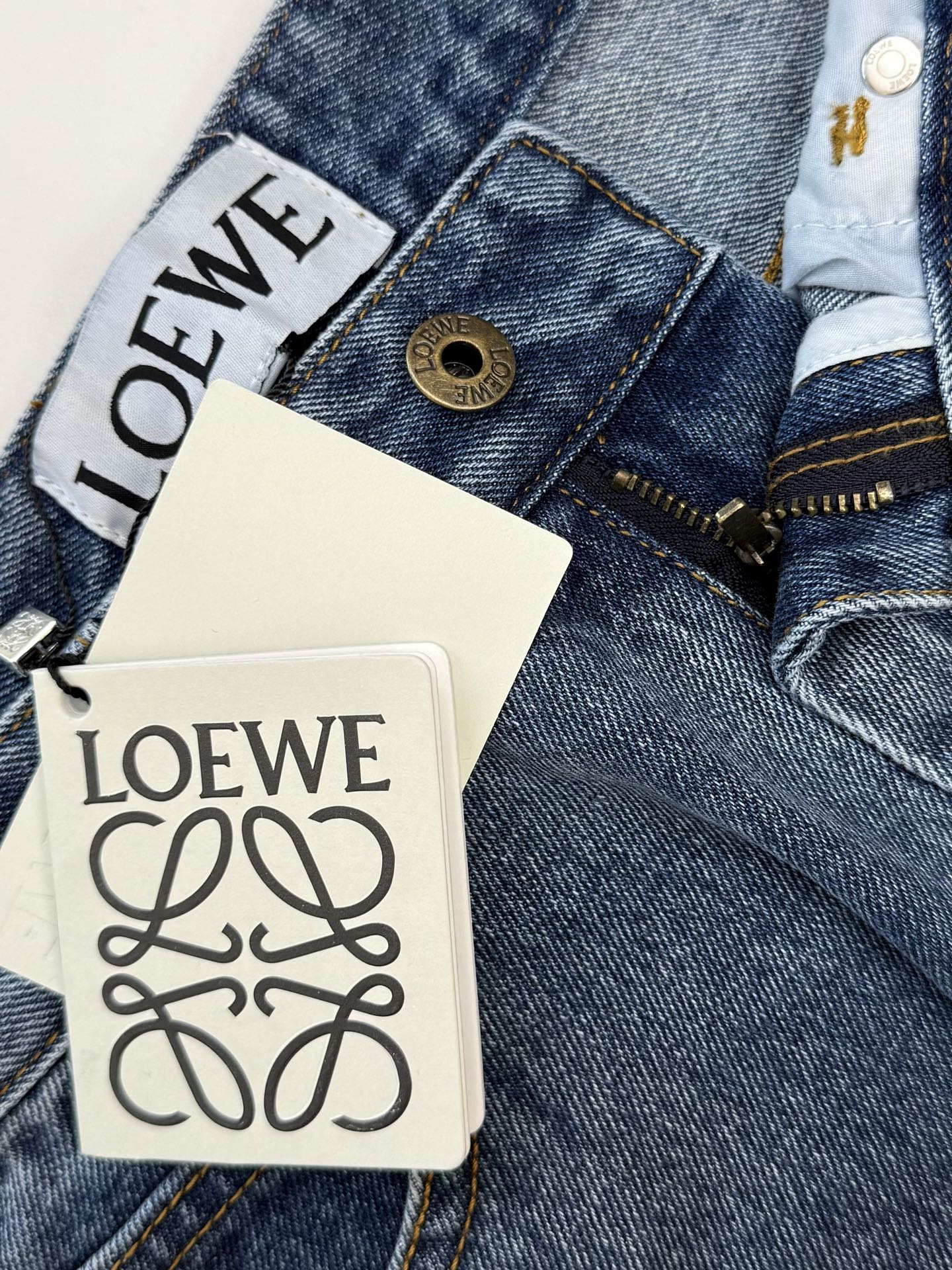 LOEWE Cotton anagram baggy jeans (H526Y11WA6-5475）