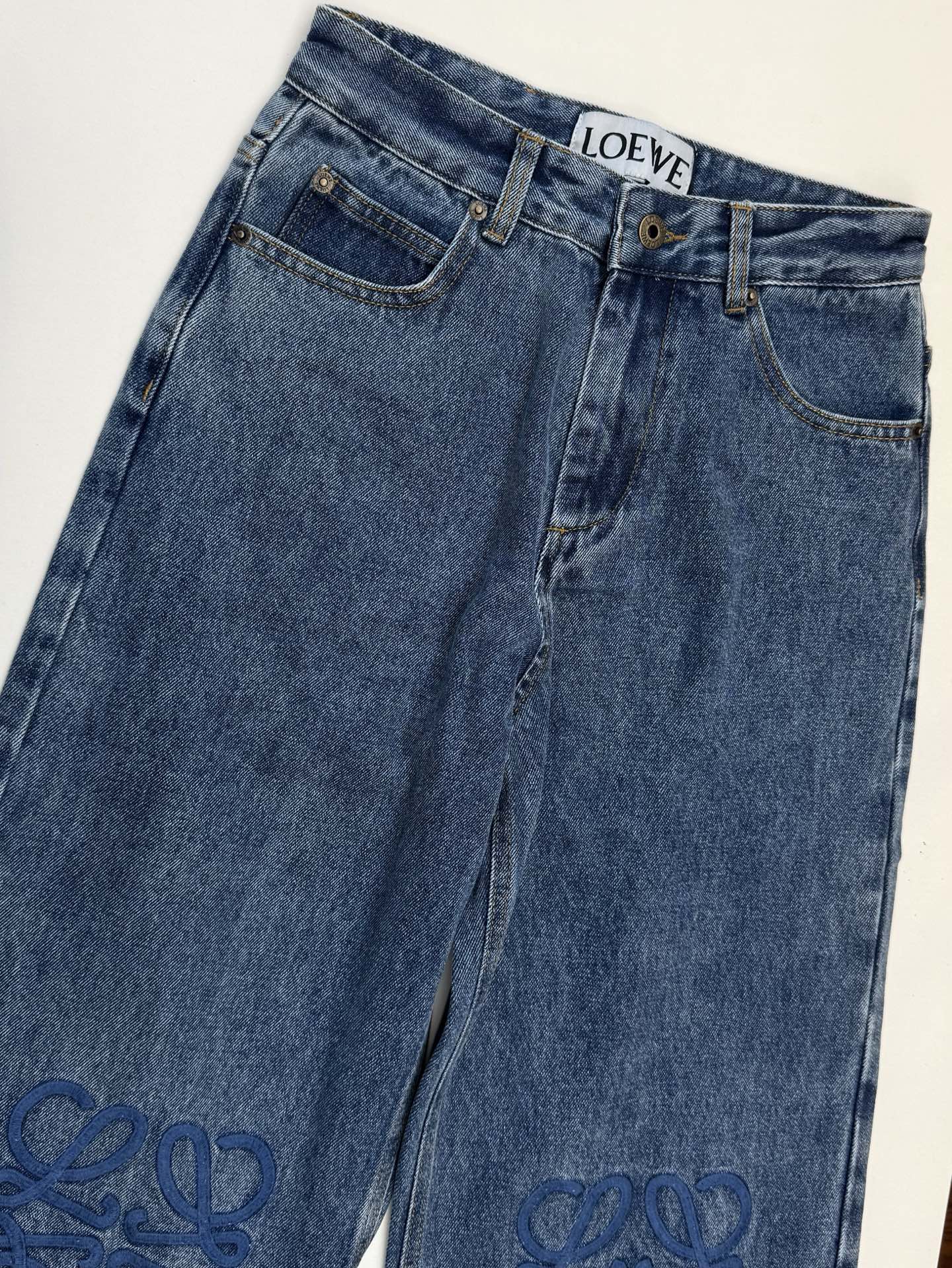 LOEWE Cotton anagram baggy jeans (H526Y11WA6-5475）